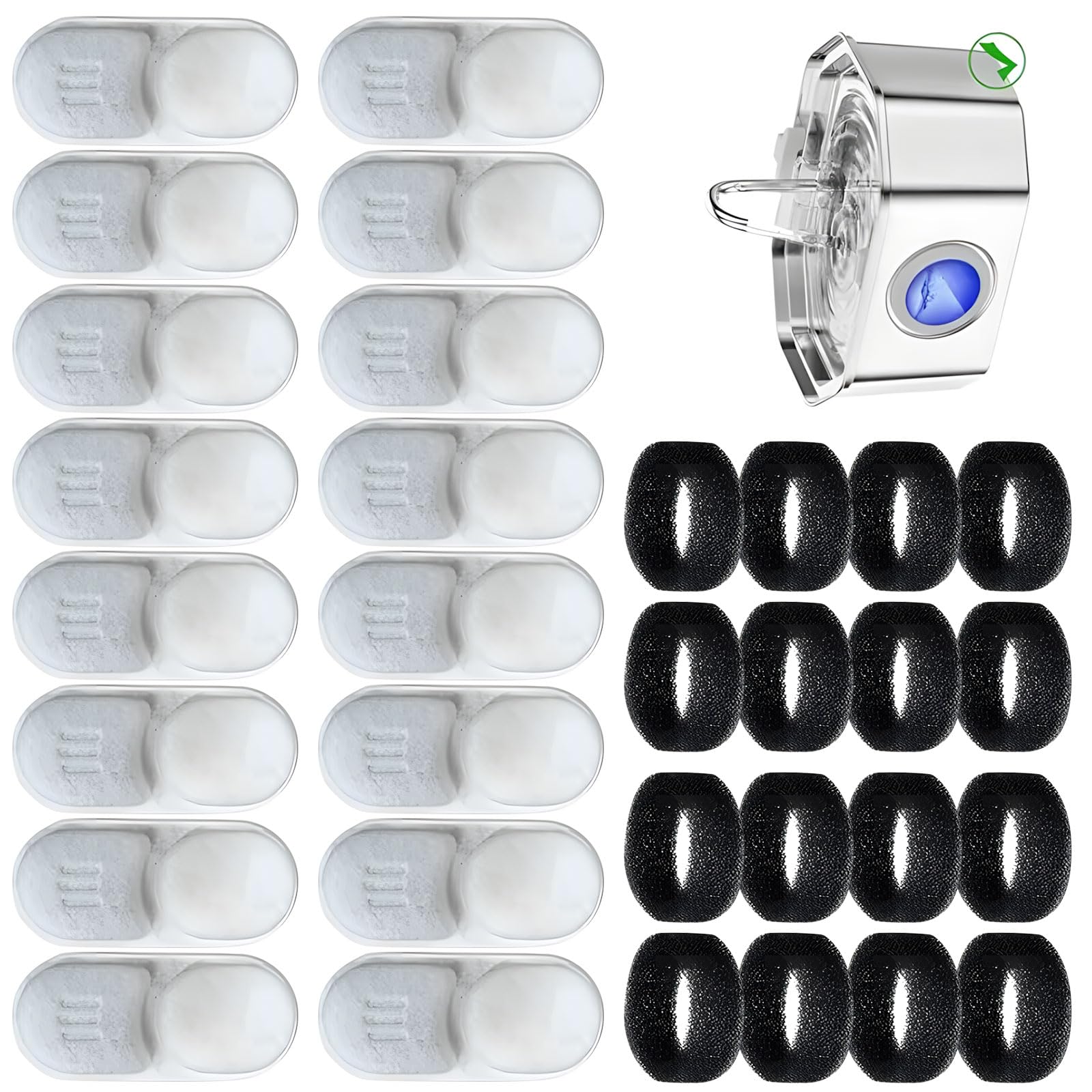 Elnwnnkc 32 Piece Fountain Filter Replacement Collection with Carbon and Resin Technology Drinking Water