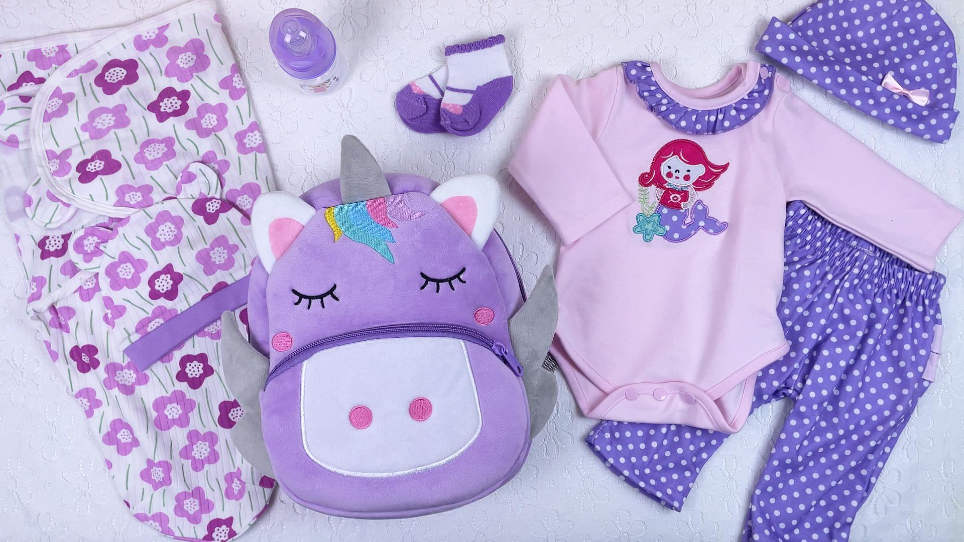 BABESIDE 8 Pcs Reborn Baby Dolls Clothes For 17-22 Inch...