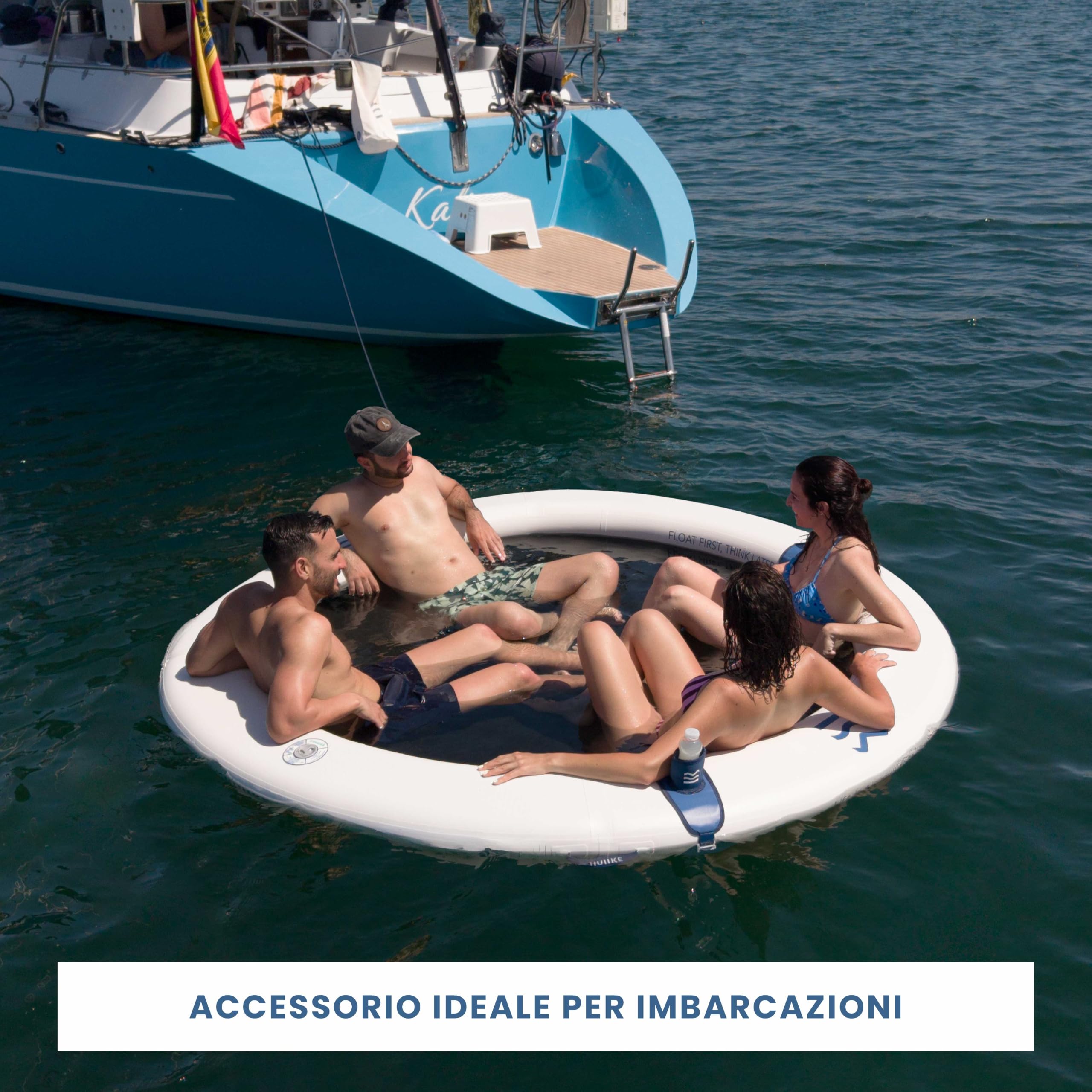 HUIIKE Anello Gonfiabile 4 o 6 Persone e Fino a 280 o 420 kg con Accessori