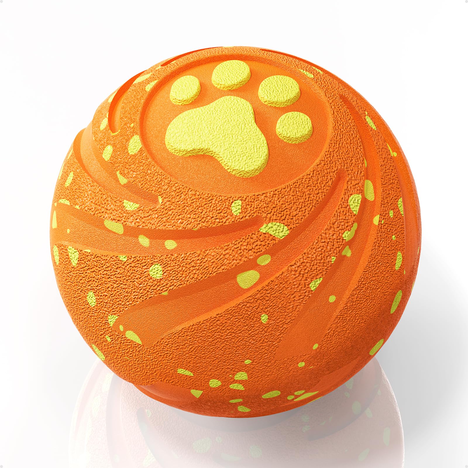 VNAKIO Hundespielzeug - Interaktiver Hundeball, Self Moving Dog Ball für Hunde, Intelligentes Hundespielzeug mit 3 Spielmodi, Geburtstagsgeschenk, USB Wiederaufladbar (Orange Interaktiver Hundeball)