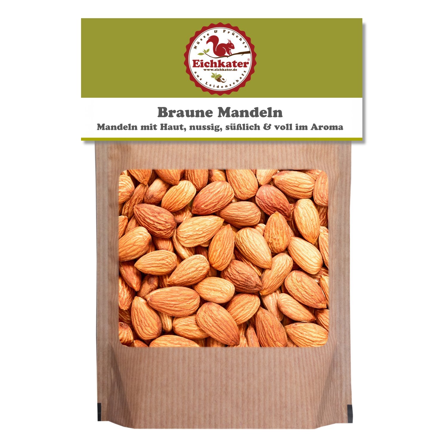Eichkater Braune Mandeln Natur 2er-Pack (2x500 g)