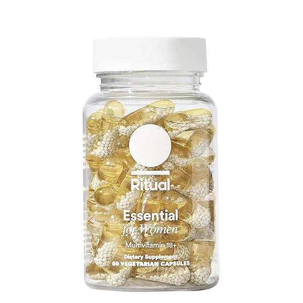 Ritual Multivitamin for Women 18+ with Vitamin D3 for Immune Support*, Vegan Omega 3 DHA, B12, Iron, Gluten Free, Non GMO, USP Verified, Mint, 30 Day Supply, 60 Capsules