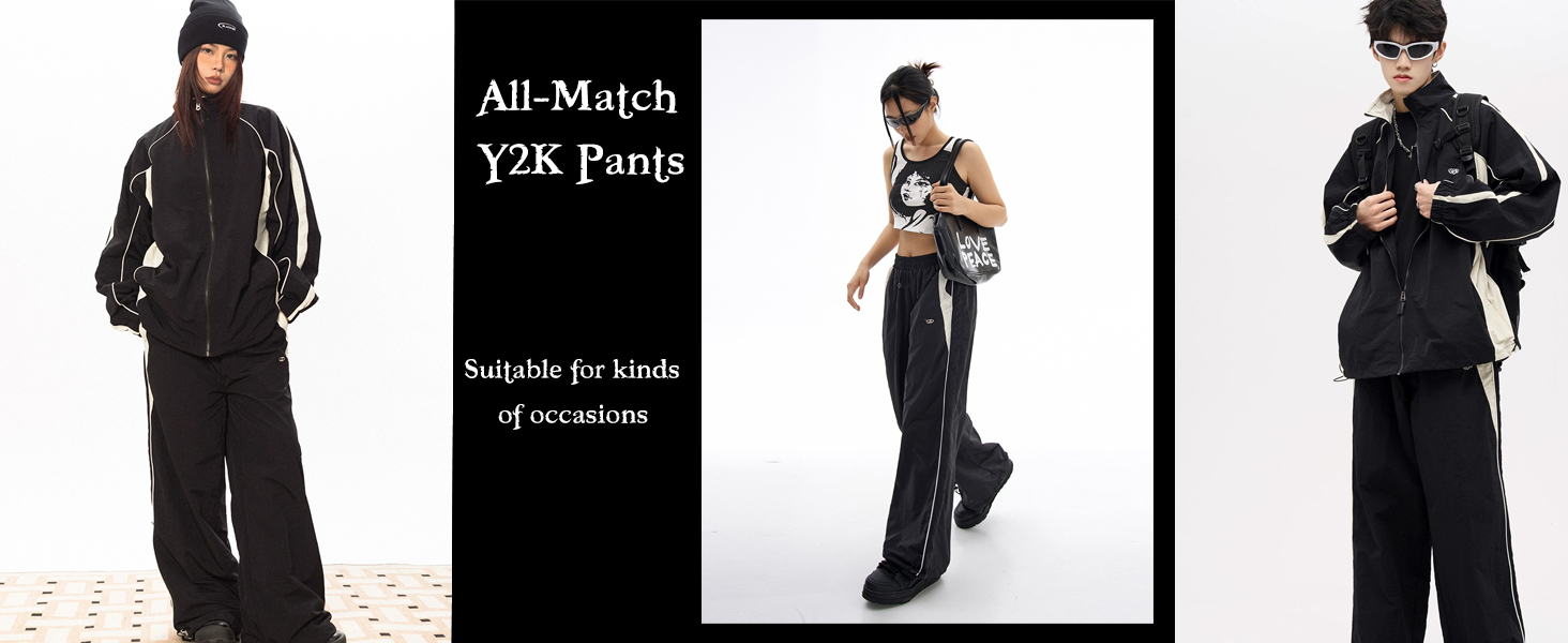 Amazon.com: Xineicy Y2K Baggy Pants for Women Vintage Sweatpants