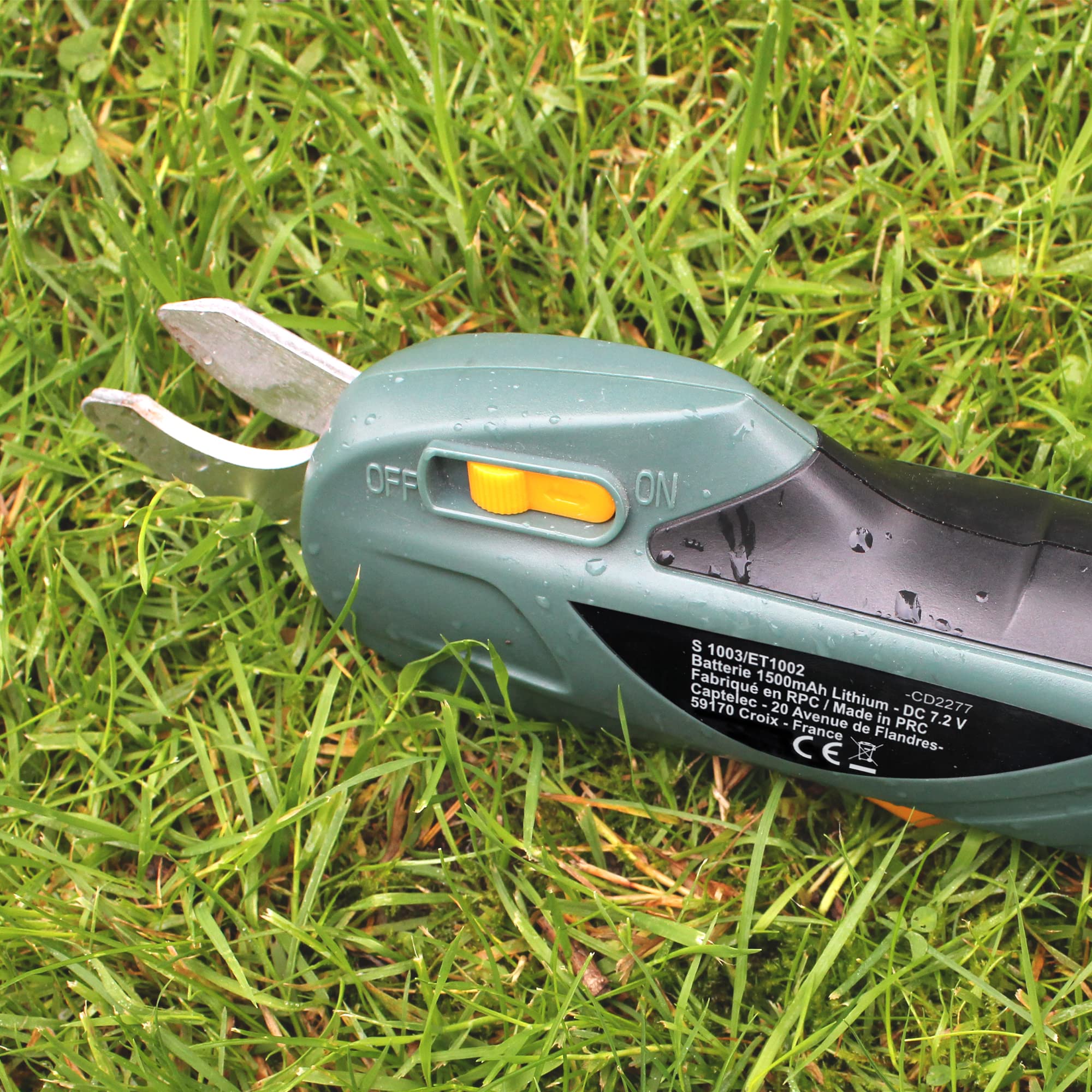 Tijeras de podar inalámbricas eléctricas con batería de litio recargable de 7,2 V - Cortarramas eléctrico - Podadora de jardín eléctrica - Cizalla de jardín - Cuchillas de acero