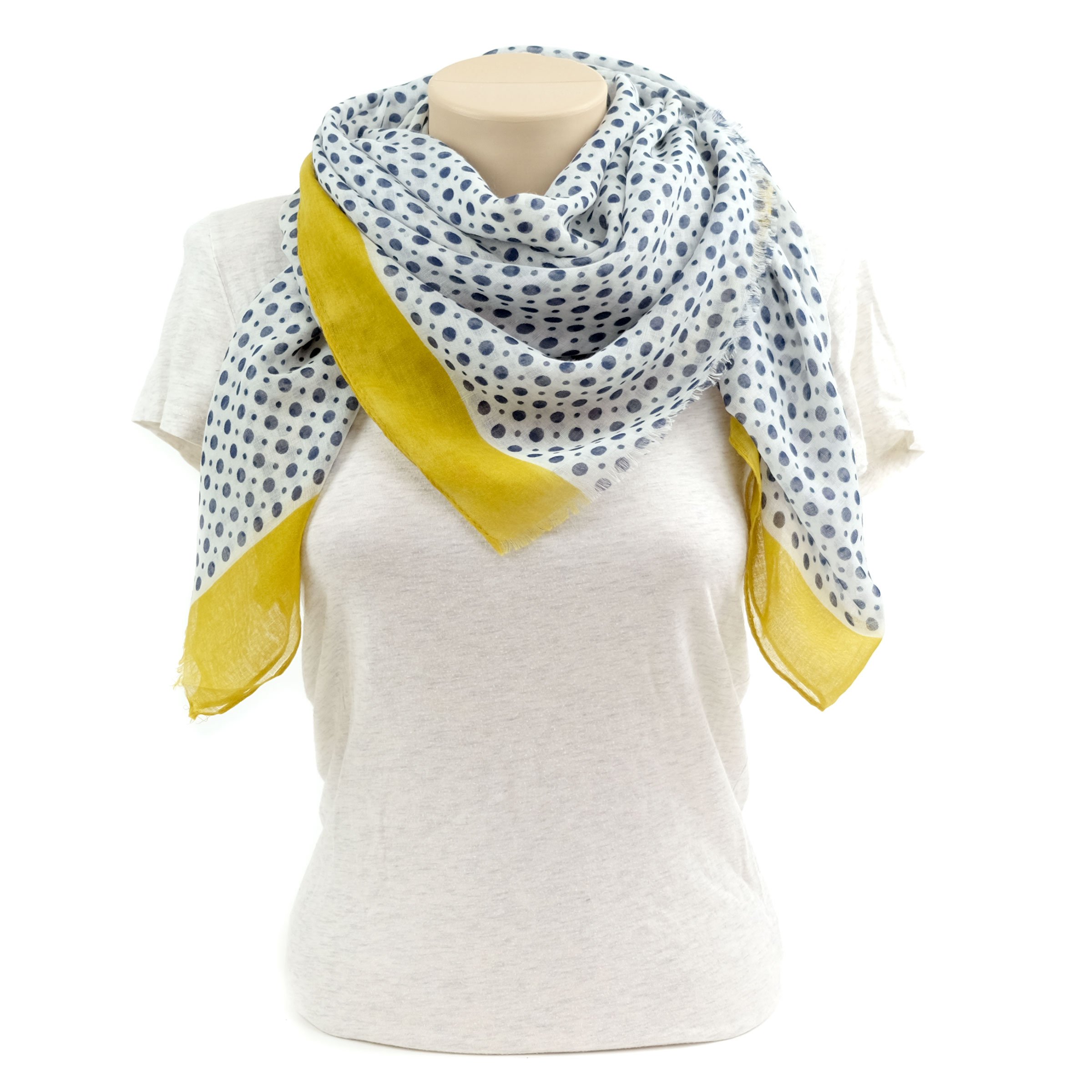 Bufandas para mujer, ligeras, para otoño e invierno, patrón geométrico, chales envolventes, Amarillo (Polka Dot Yellow), talla única