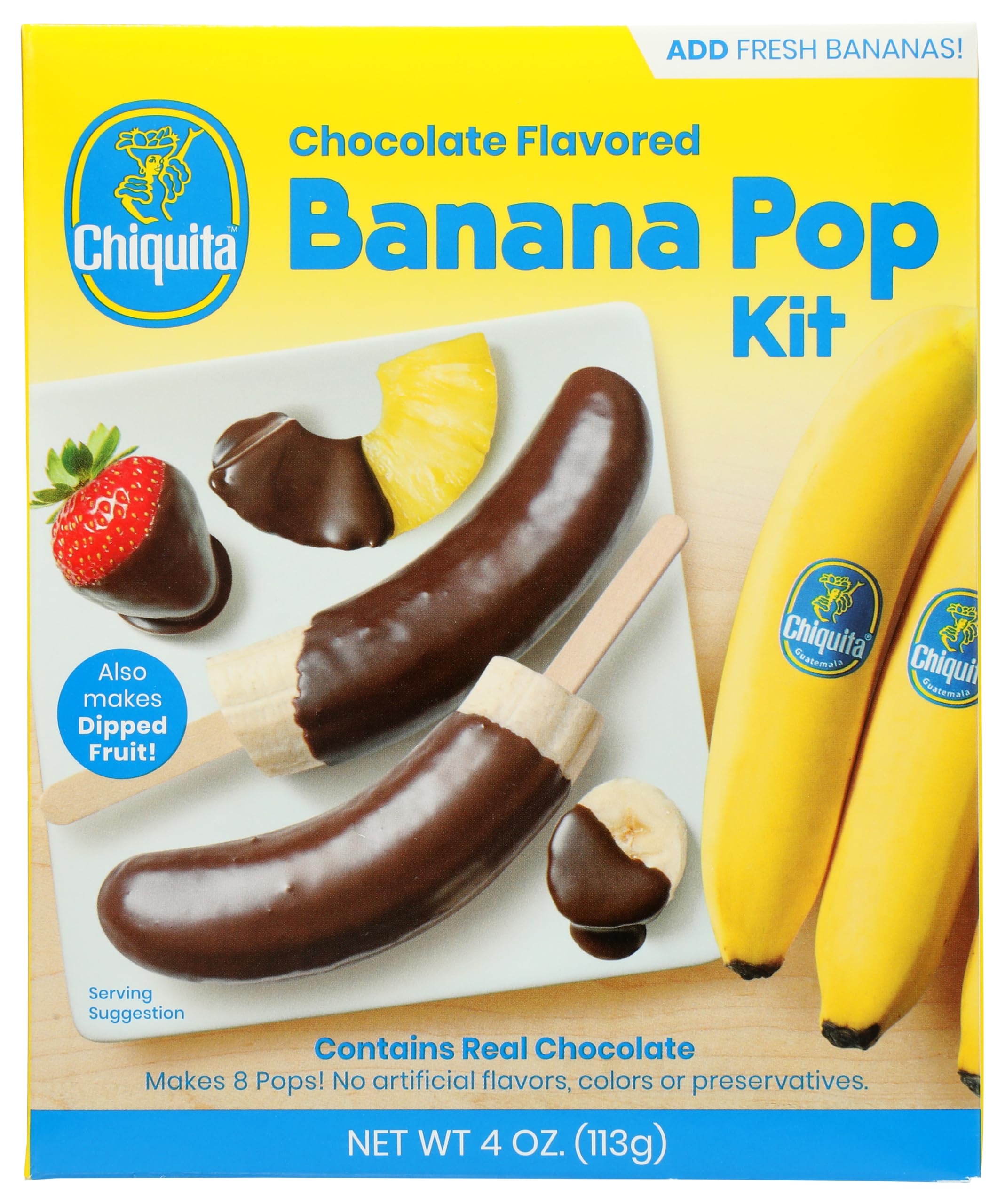 Chocolate Flavored Banana Pop Kit, Makes 8 Pops, 4oz (3 PACK)