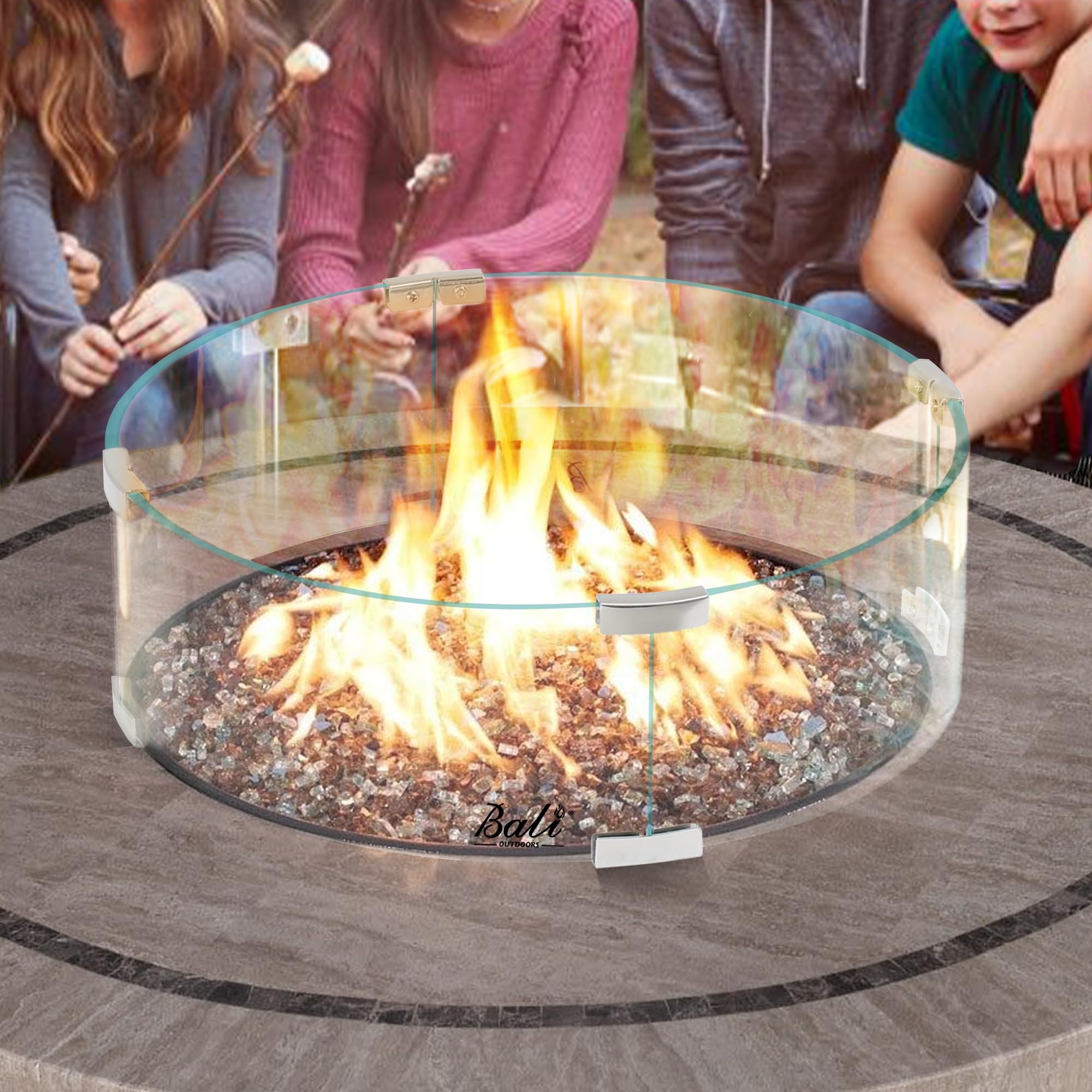 Amazon.com: BALI OUTDOORS Fire Pit Wind Guard, 18.5 x 18.5 x6 Inch