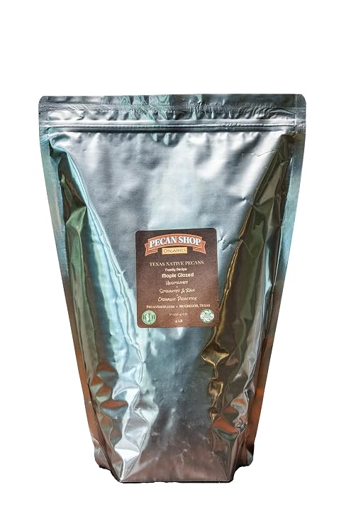 Raw Vermont Maple Sprouted Texas Native Pecans 4 lb