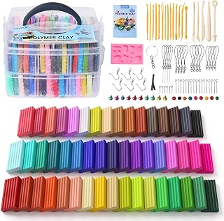 ARTFLY Polymer Clay, 50 Colours Clay Kit, Oven Bake Modelling Clay, Creative Polyme…