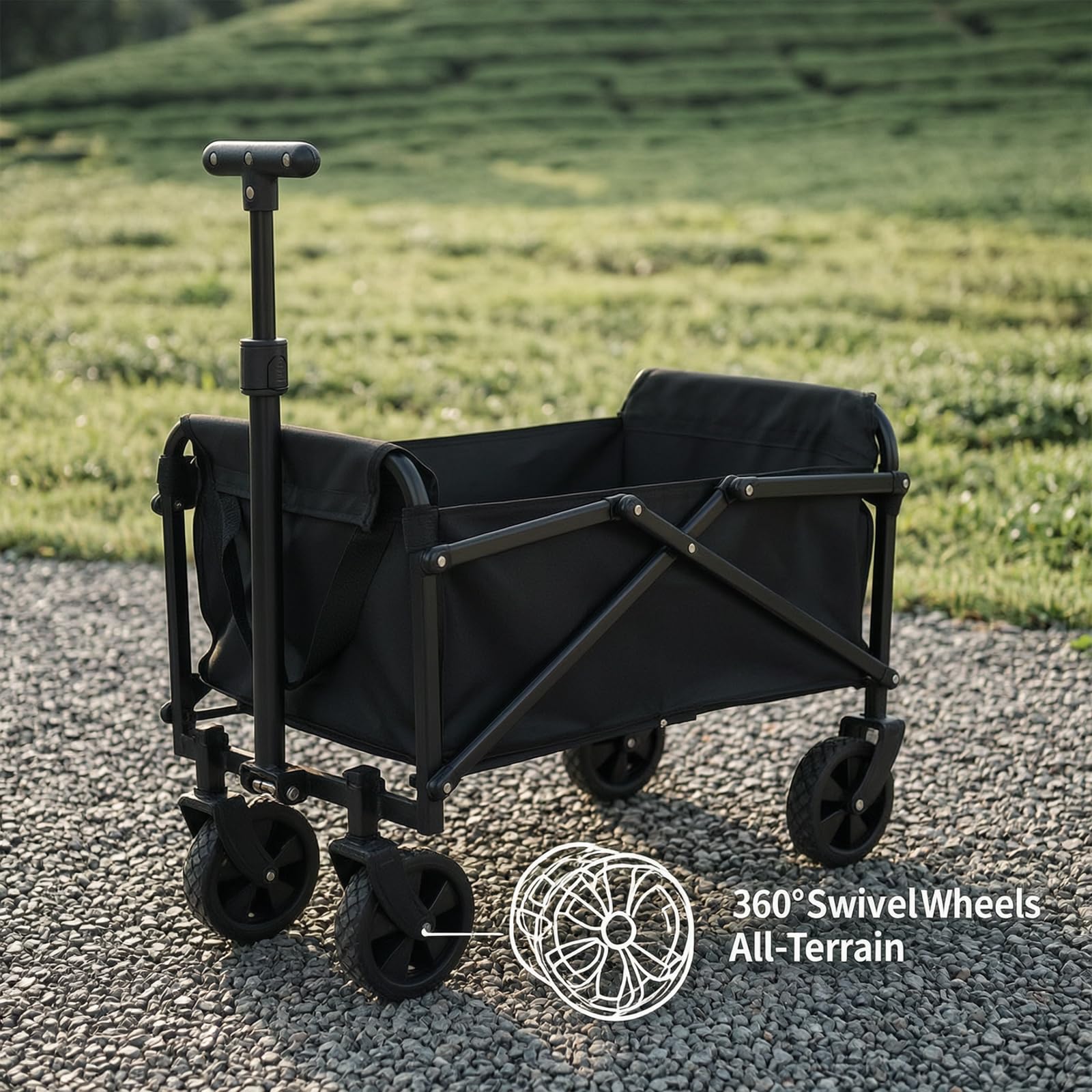 Carrello pieghevole fino a 80 kg, con manico telescopico
