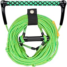 Obcursco Wakeboard Rope, 70 Feet Water Ski Rope with EVA Handle Ideal for Water Ski, Wakeboarding, Kneeboarding 70 Feet, Green & Yellow