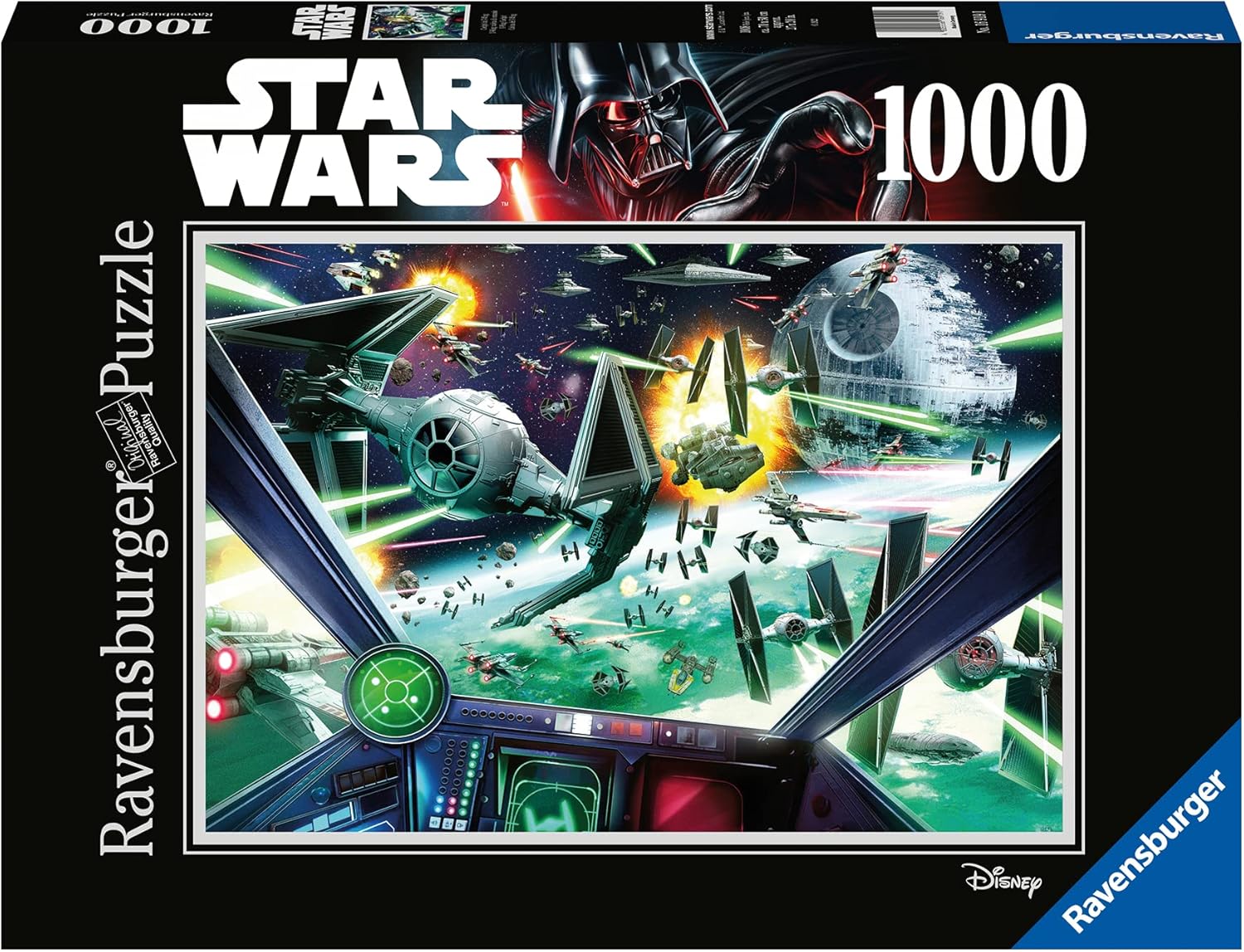 Ravensburger Star Wars: X-Wing Cockpit Puzzle - 1000 Pieces | Exciting Galactic Battle Theme | Premium Quality & Unique Interlocking Design | Perfect for Star Wars Fans