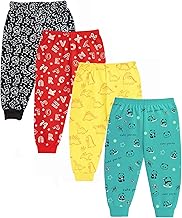 Lush Plush Cotton Pajama Pants for Baby Boys and Baby Girls (Unisex Kids) (Printed - Multicolor) (Pack of 5 Combo Set)
