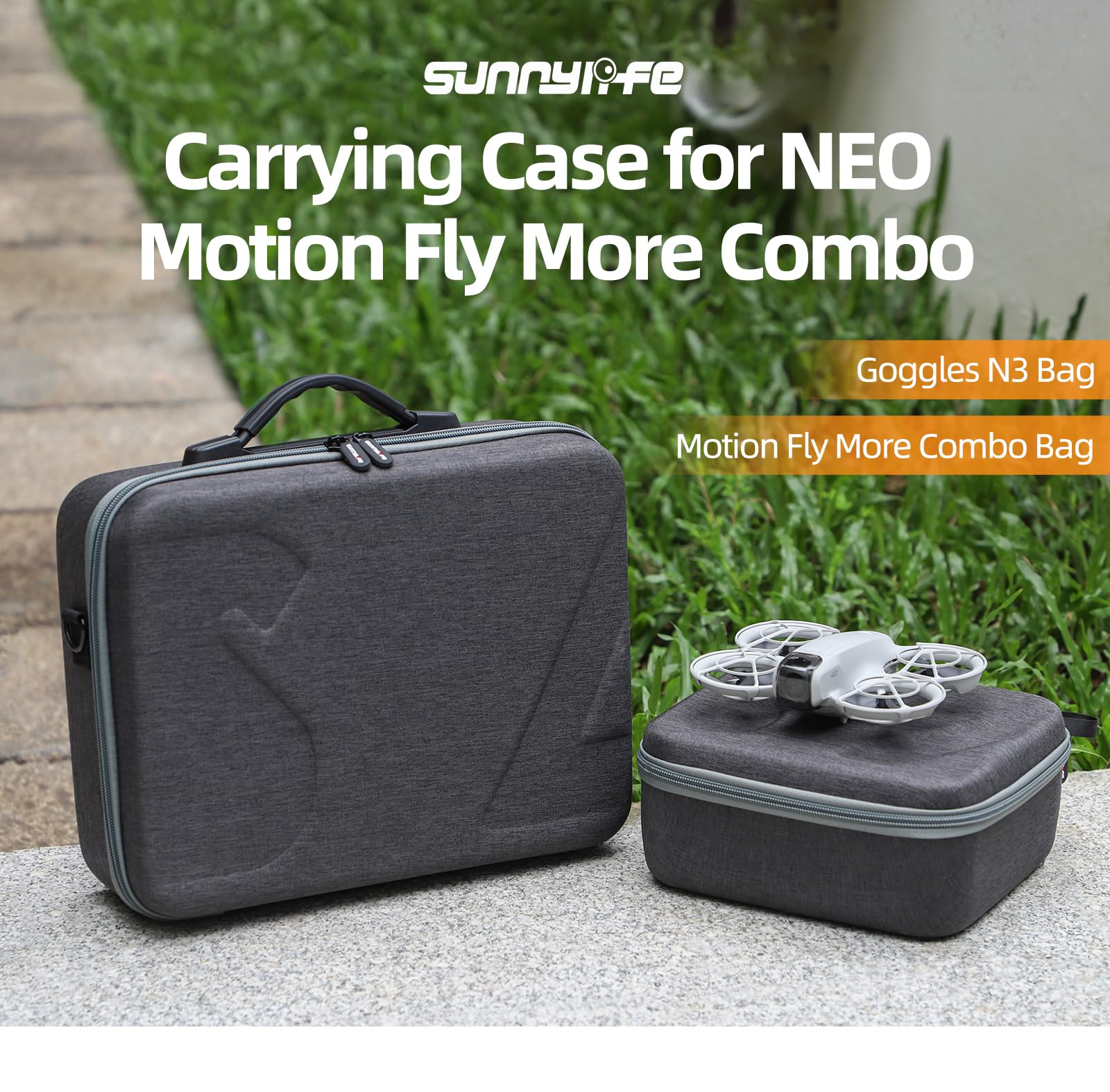 Anbee Carrying Case for DJI Neo Motion Fly More Combo, Travel Shoulder Bag Hard Shell Storage Hand Bag for Neo Drone Accessories