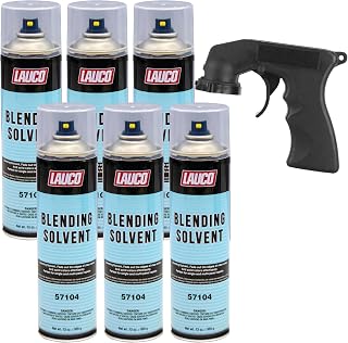 LAUCO Blending Solvent 13 Oz Aerosol Spray Can with Aerosol Spray Gun - Pack of 6 - Perfect for Single and Multi-Panel Repair (57104)