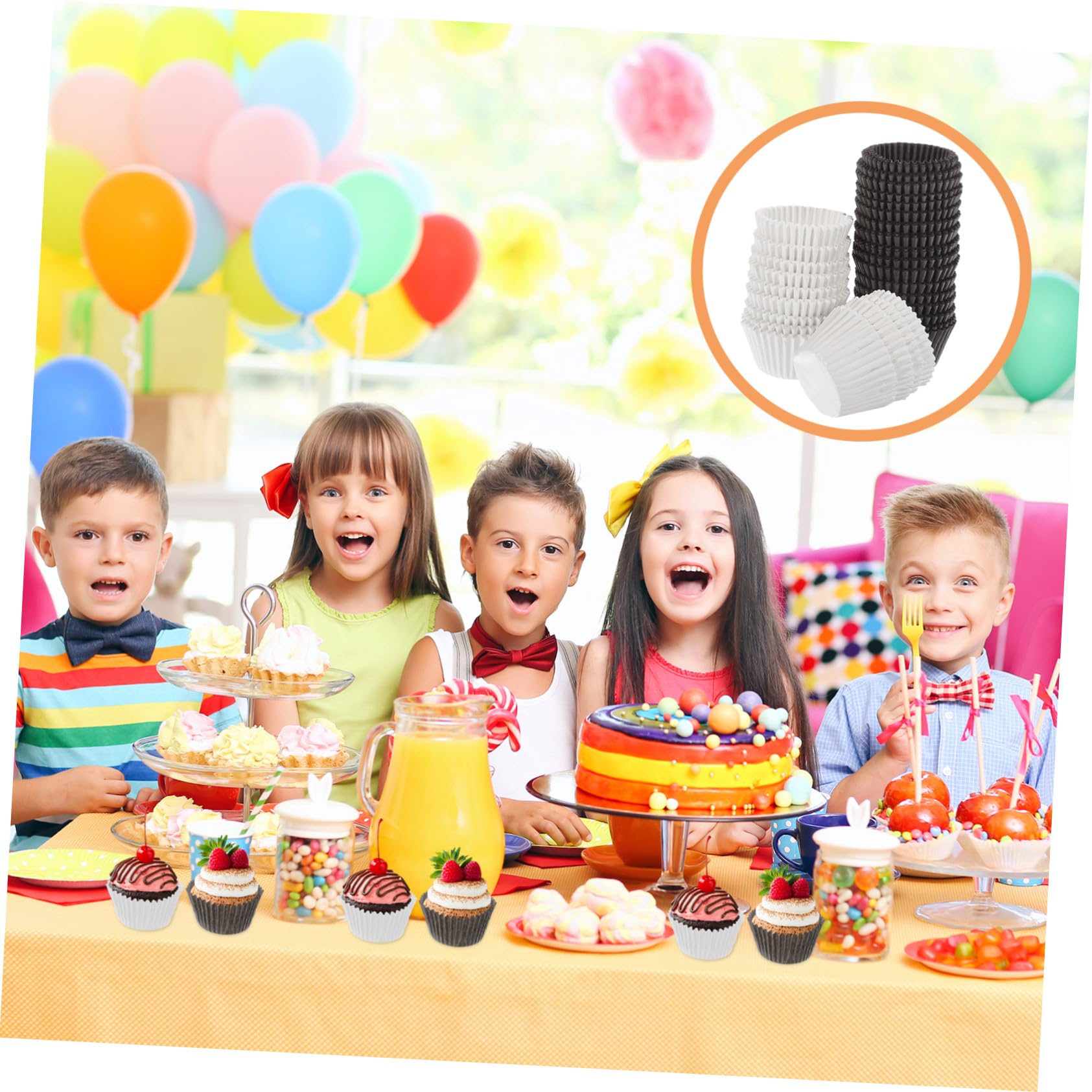 ULTECHNOVO Capacillos de Papel Resistente Grasa sin Olor para Cupcakes Grandes 1000 Piezas Ideales para Hornear y Decorar Postres en Bodas y Celebraciones