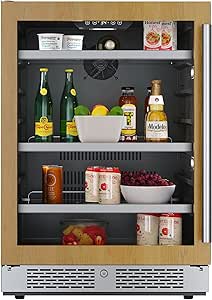 Avallon ABR242PRGLH 24 Inch Wide 140 Can Energy Efficient Beverage Center with LED Lighting, Double Pane Glass, Touch Control Panel and Left Swing Door