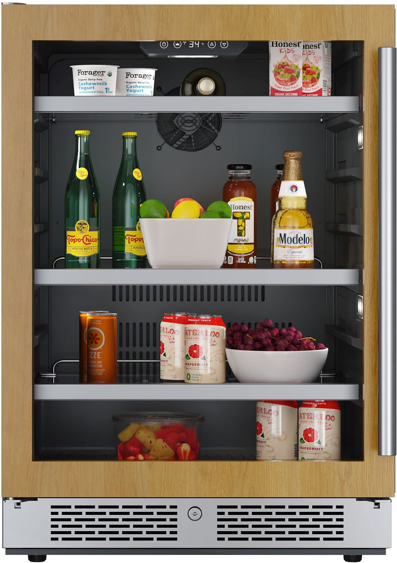 Avallon Abr242prglh 24 Inch Wide 140 Can Energy Efficient Beverage Center With LED Lighting, Double Pane Glass, Touch Control Panel And Left Swing Door on Fridge.com - View 1