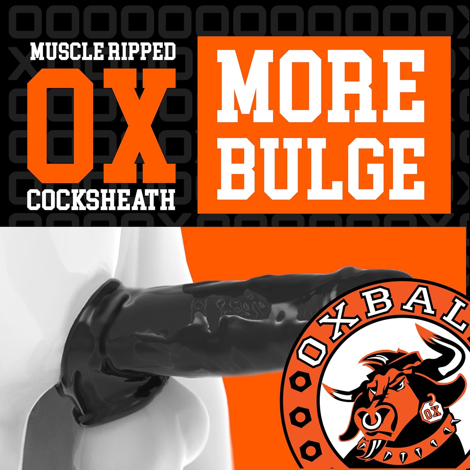 OXBALLS Muscle Ripped Long Veiny Cocksheath for Adults Clear