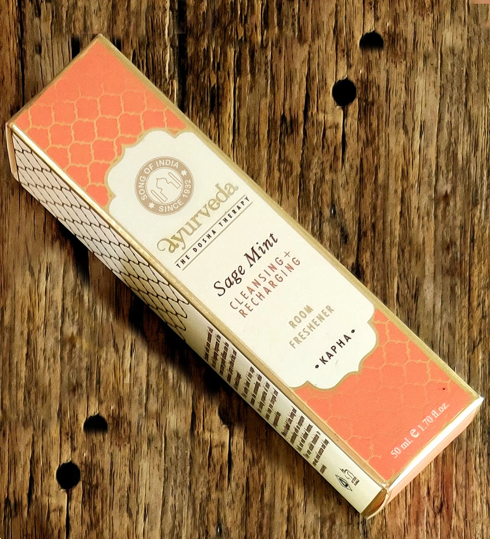 Song of India Luxurious Veda Room Freshener in Square Bottle (Sage Mint)