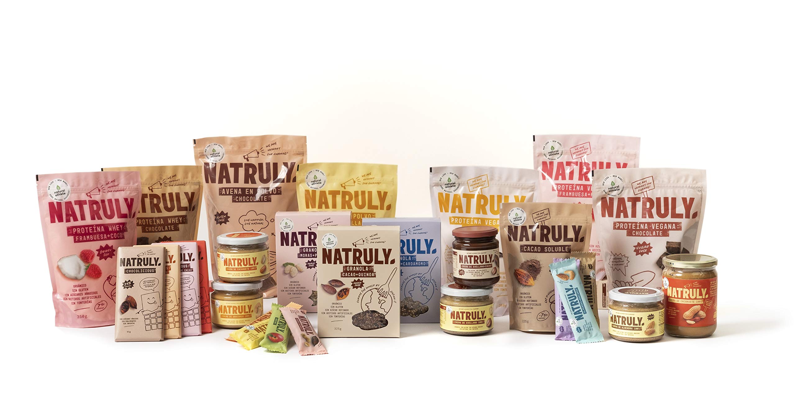 NATRULY Granola BIO de Frutos Secos y Semillas Sin Cereales, Sin Gluten y Sin Azúcar Refinado, Vegana, Sabor Arándanos -Pack3x325g