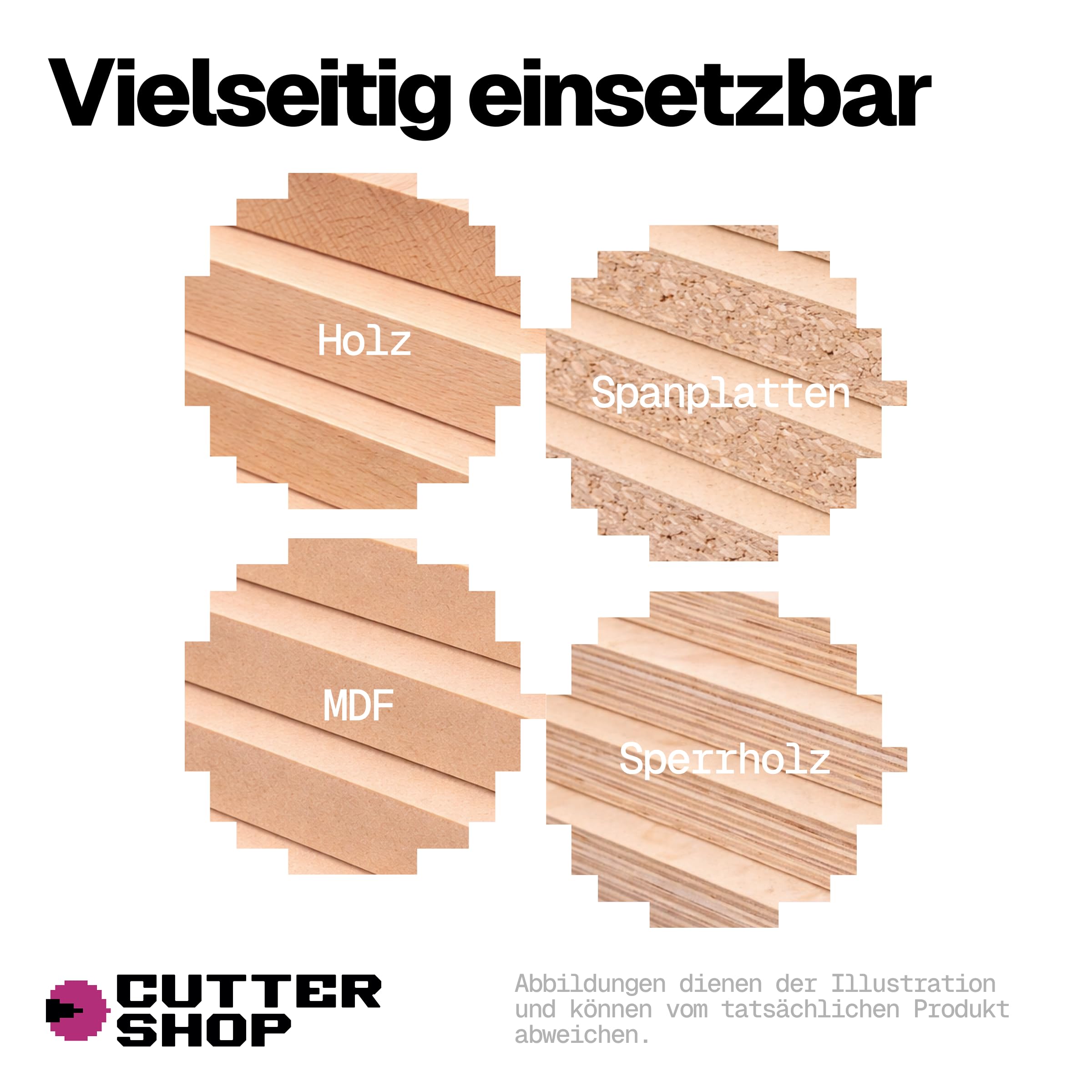CNC frez spiralny do obróbki zgrubnej z łamaczem wióra – trójostrzowy, Up-Cut, do tworzyw sztucznych, drewna i materiałów kompozytowych | Seria WUc – D8.0x8.0xL32/75
