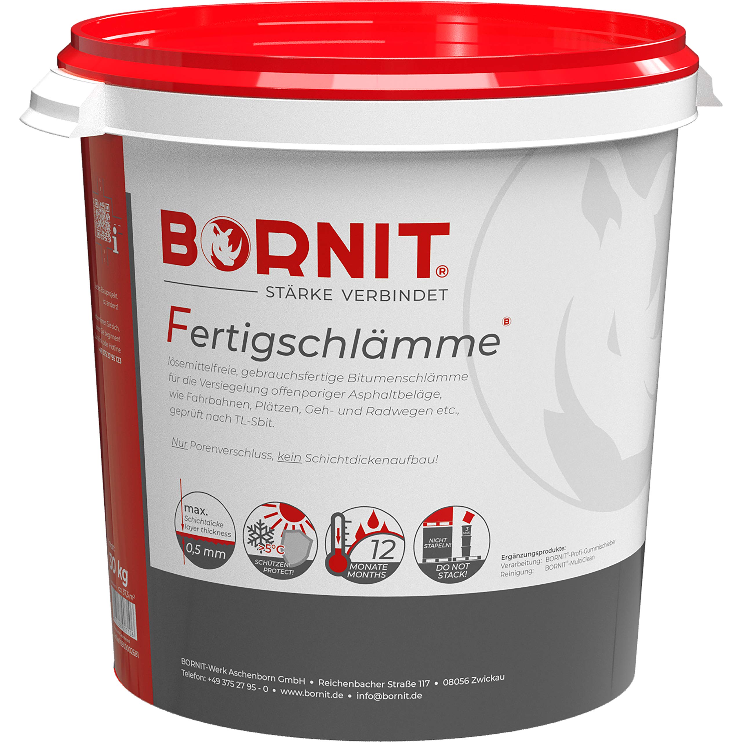 BORNIT Asphaltschlämme Fertigschlämme | Fertigschlämme zur Porenversiegelung, lösemittelfrei und umweltschonend