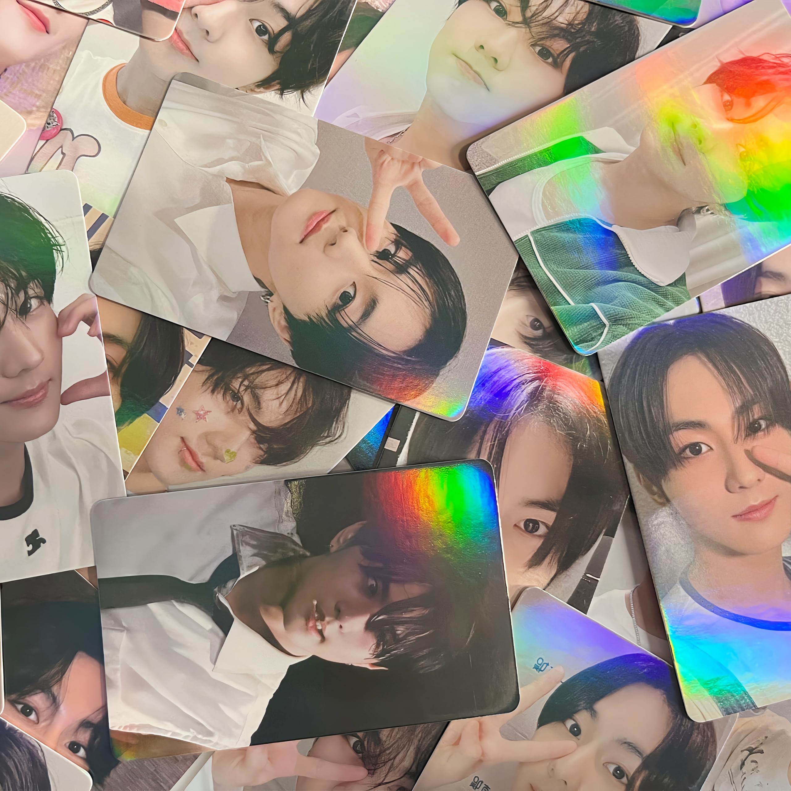 FOURBOM Jungwon Laser Cards 50Pcs ENHYPEN Jungwon Lomo Cards KPOP