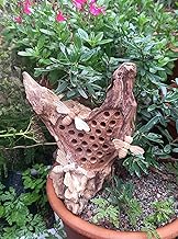 25cm Bug Bee Insect Hotel in Teak Wood featuring Carved Bees! A beautiful ornamental bug hotel for your garden patio or terrace!