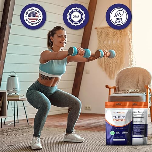 Miniatura 6 de Vitamatic Taurina pura 1000 mg 250 porciones - Sin OMG, sin gluten