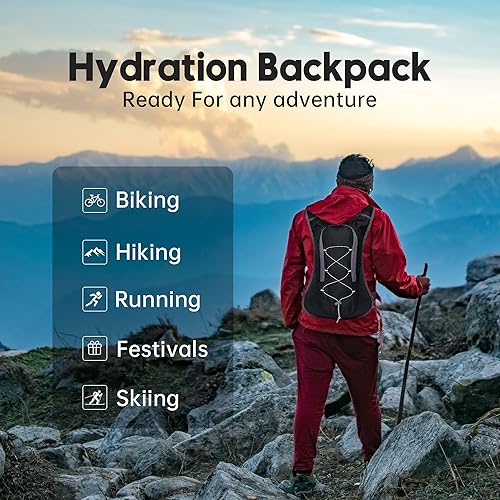 Miniatura 6 de neyrat Mochila de hidratación ligera con mochila de hidratación de 2 litros para correr, ciclismo, senderismo