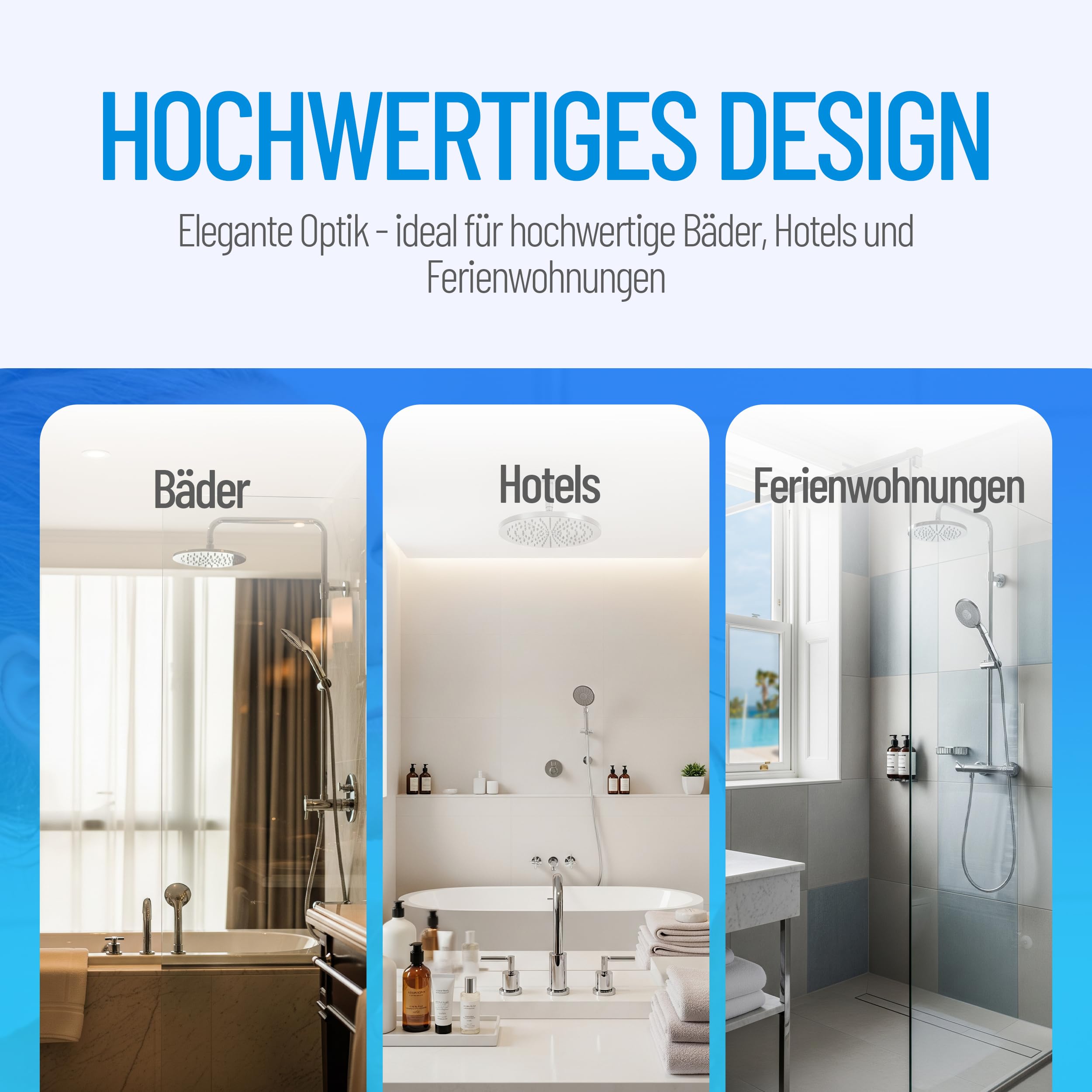 Legionellenfilter Duschkopf, Langzeitschutz, formschön & diskret