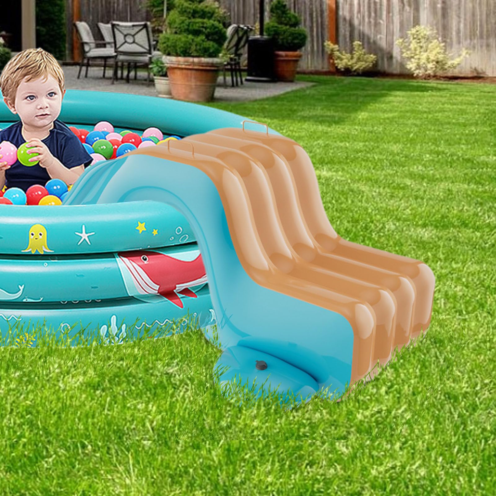 Scivoli Gonfiabili Per Piscina Per Bambini Acquatico Divertente Per Bambini