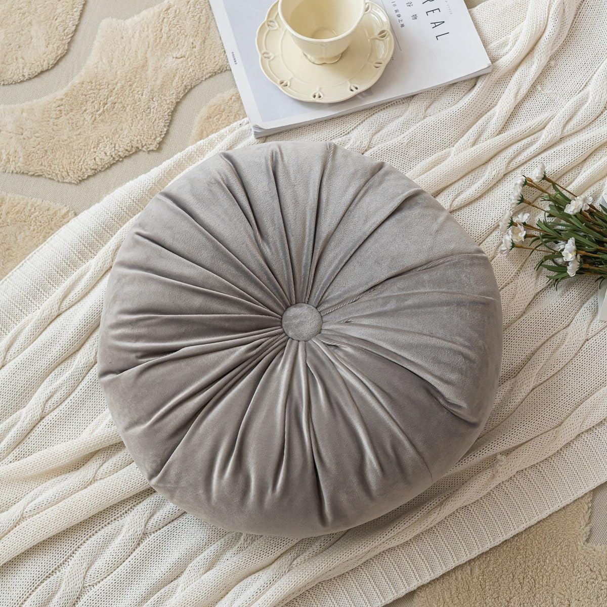 Cuscino rotondo a forma di zucca, 40 cm, cuscino a forma di zucca, cuscino da pavimento, tappetino per preghiere, per soggiorno, divano, letto, sedia, pavimento, auto, decorazione per la