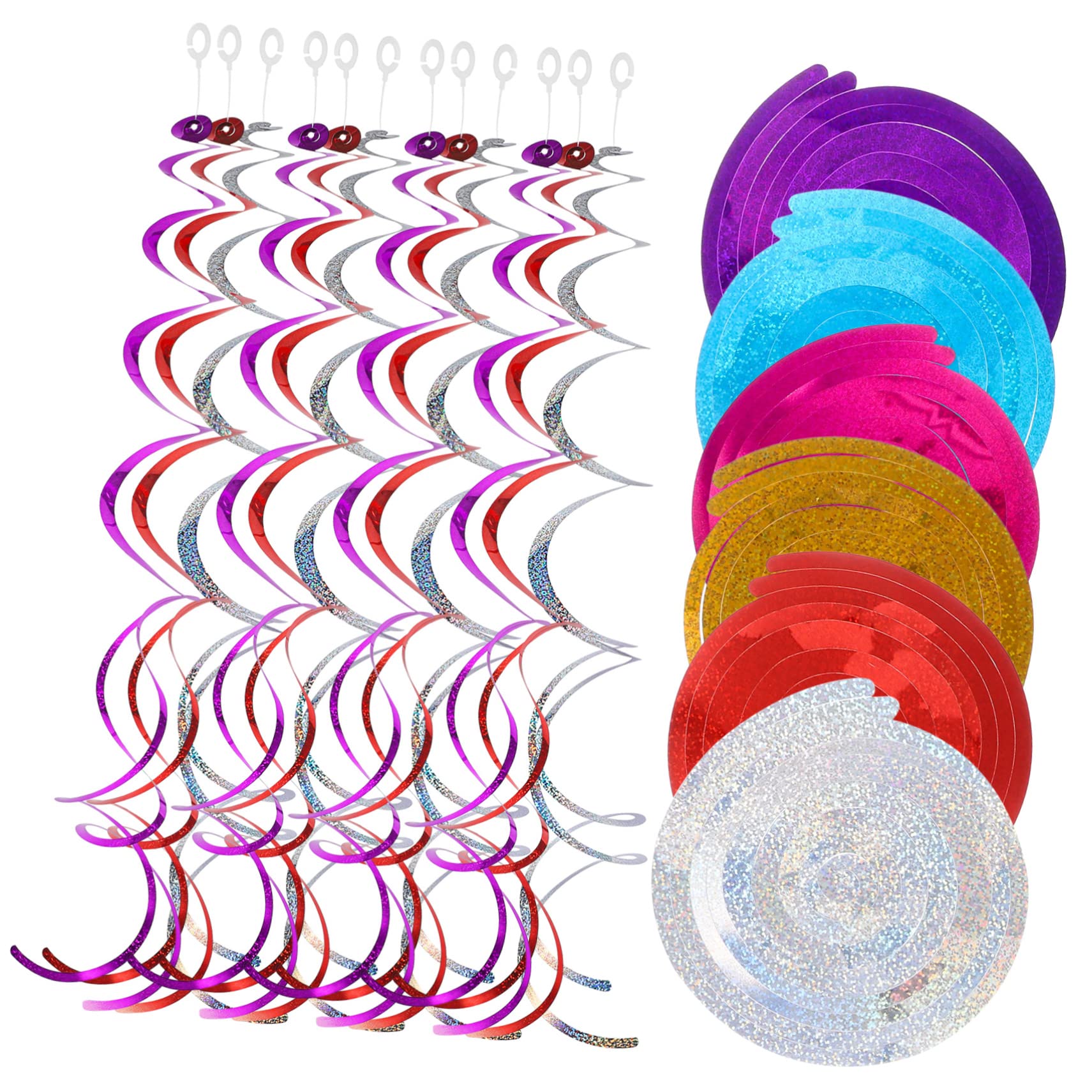 Amosfun 25 Set decorazione della festa decorazioni natalizie christmas decorations Decorazione di nozze turbinii sospesi decorazioni per feste decorazione di halloween sospeso pvc