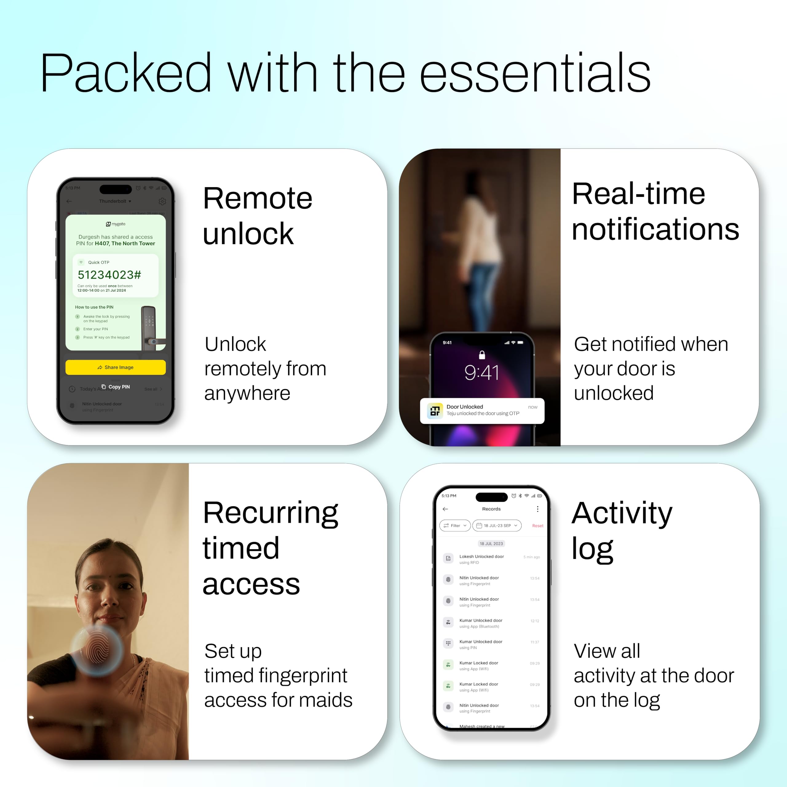Mygate Smart Lock Pro 2 - WiFi & Biometric Security -5