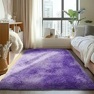 Zentavio Area Rugs for Living Room Small Carpet for Bedroom 3x5 Bedside Washable Soft Fluffy Shag Aesthetic Plush High Pile Throw Rug for Nursery Kids Room Dorm Room