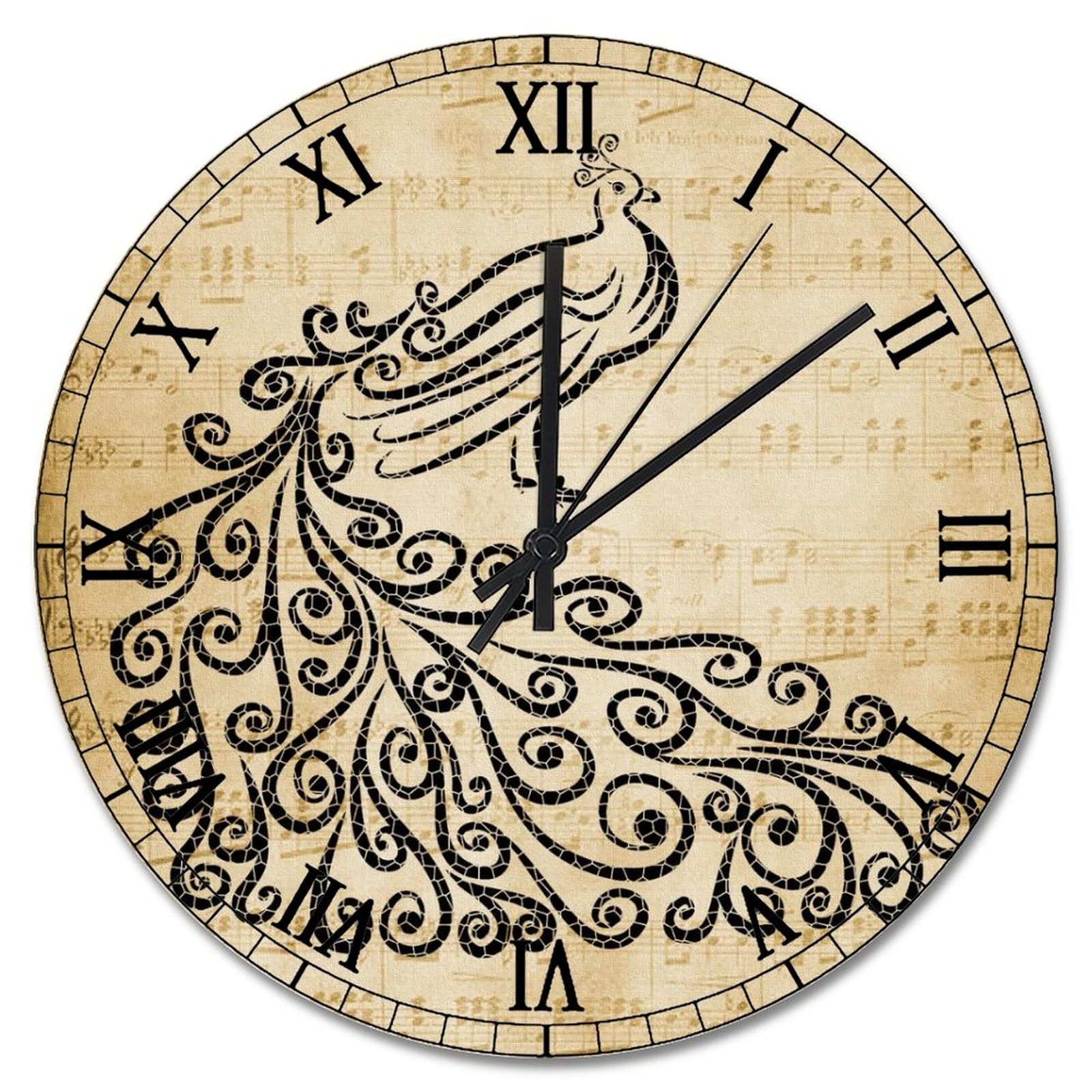 Horloge murale vintage Paris silencieuse pour chambre