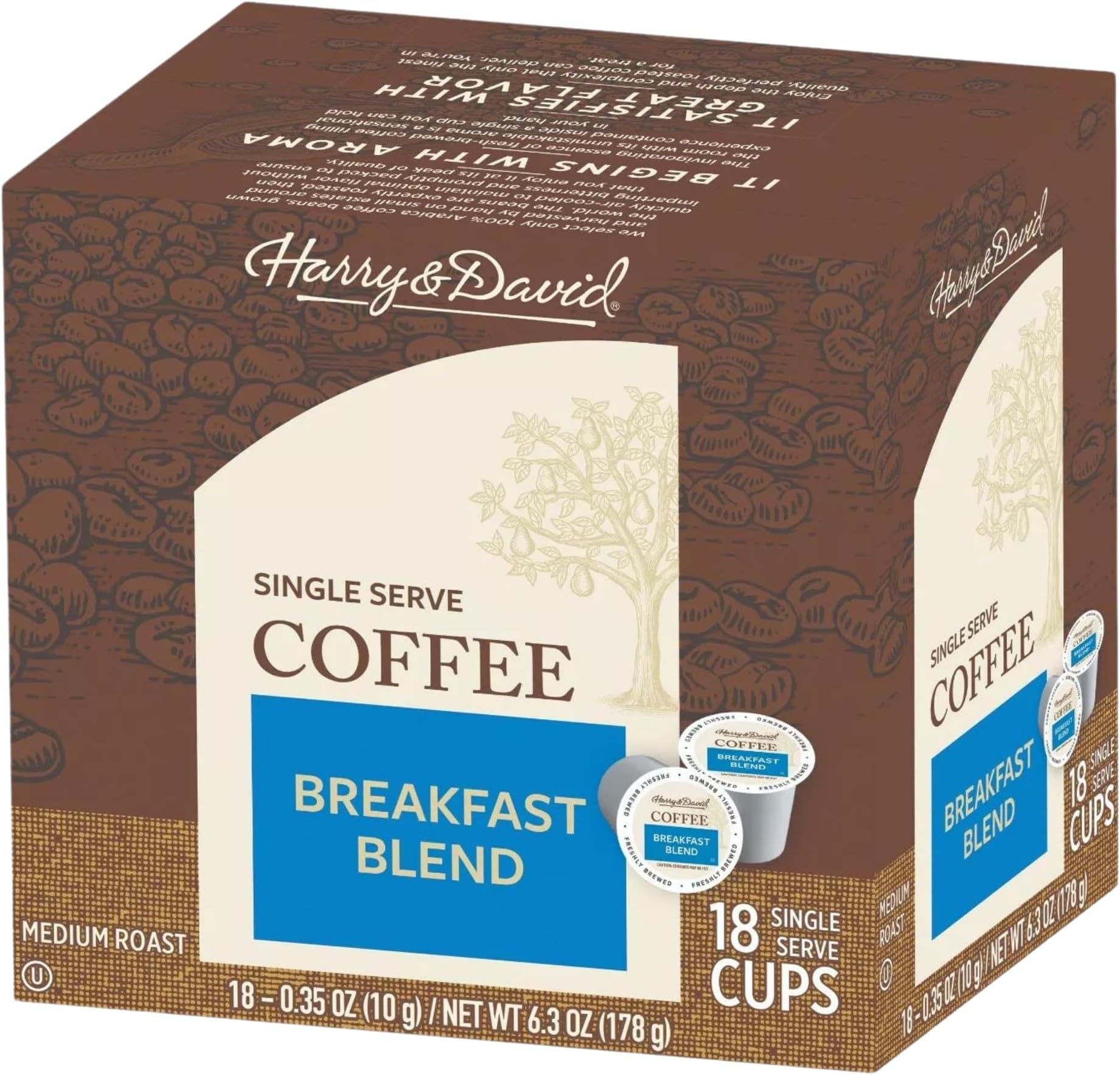 Amazon.com: Harry & David Breakfast Blend Medium Roast Coffee, Single ...
