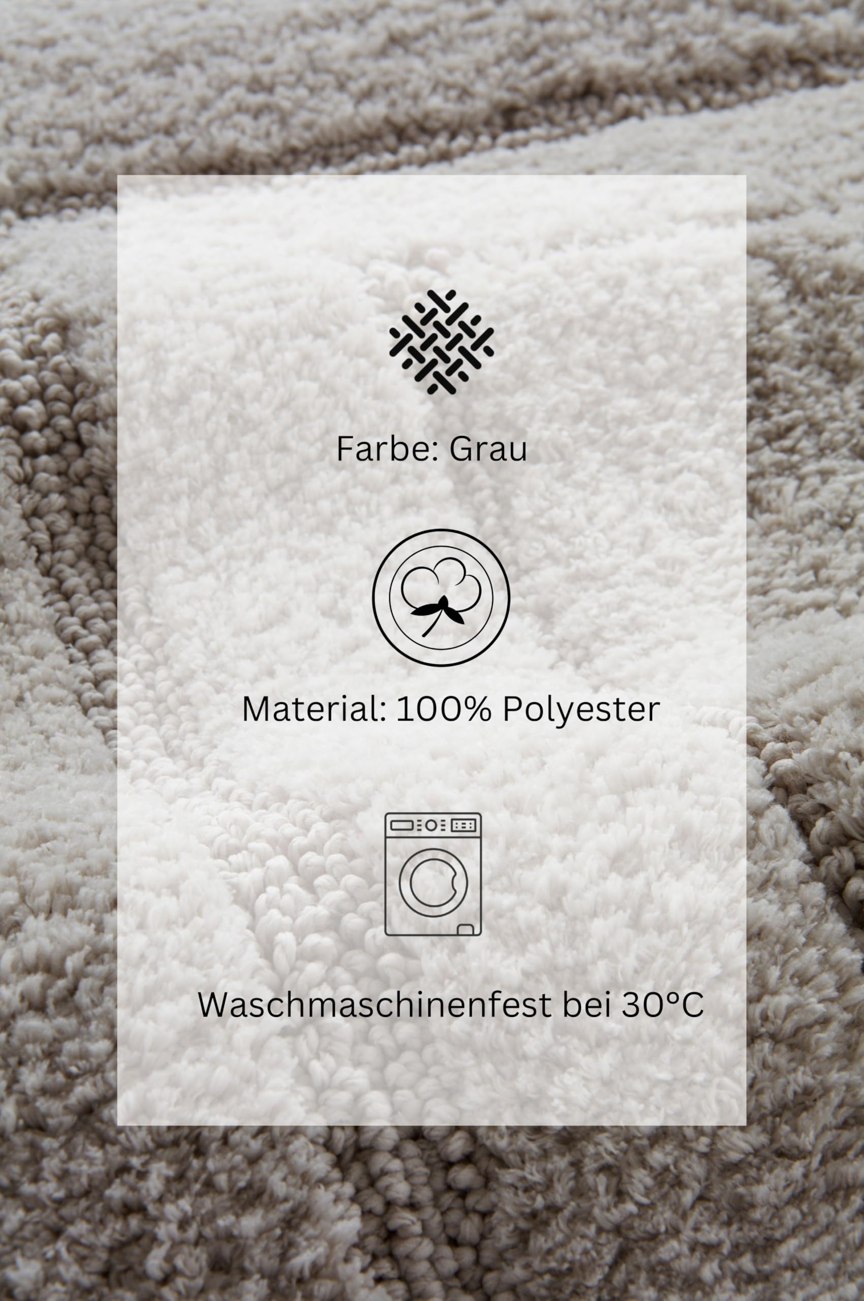 Jotex Goodie Badteppich, Beige, Anti-Rutsch Rückseite, 100% Polyester, 80 x 150 cm