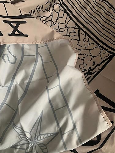 Miniatura 3 de Tapiz Tarot Card Tapiz - Tapiz de luz negra, diseño de luna, mandala indio, blanco y negro estrellado europeo, manta de yoga para dormitorio,