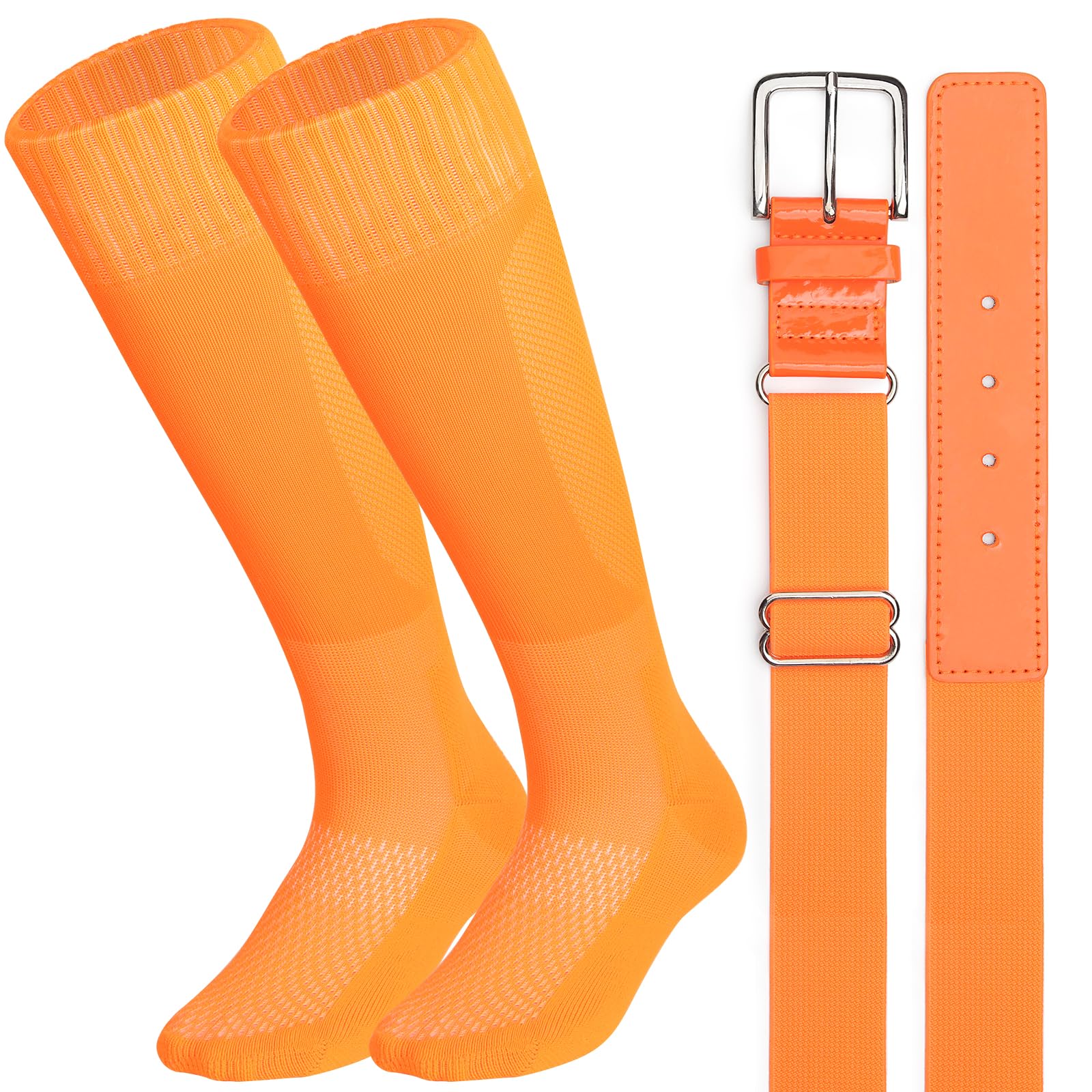 Baseball Socks and Belt Combo for Youth Adult Softball Sock Belt for Boys and Girls
