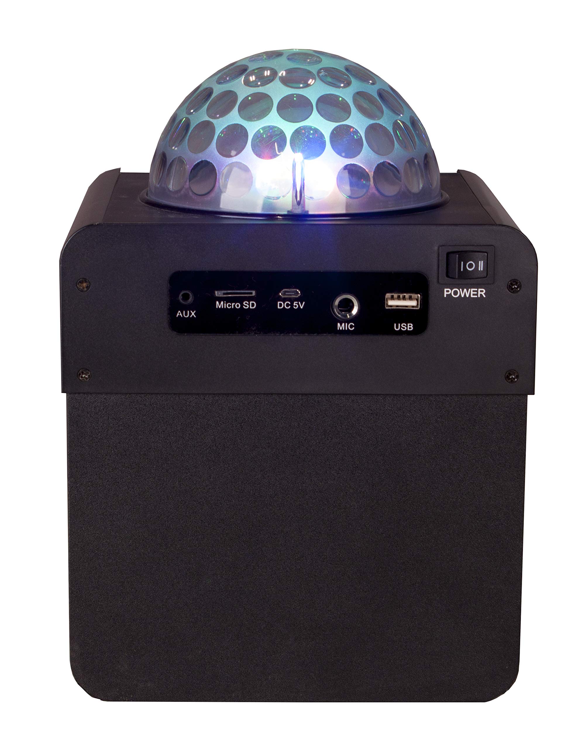 N-Gear DISCO410 Haut-Parleur Bluetooth karaoké et fête avec Boule Disco, Microphone et Fonction Power Bank
