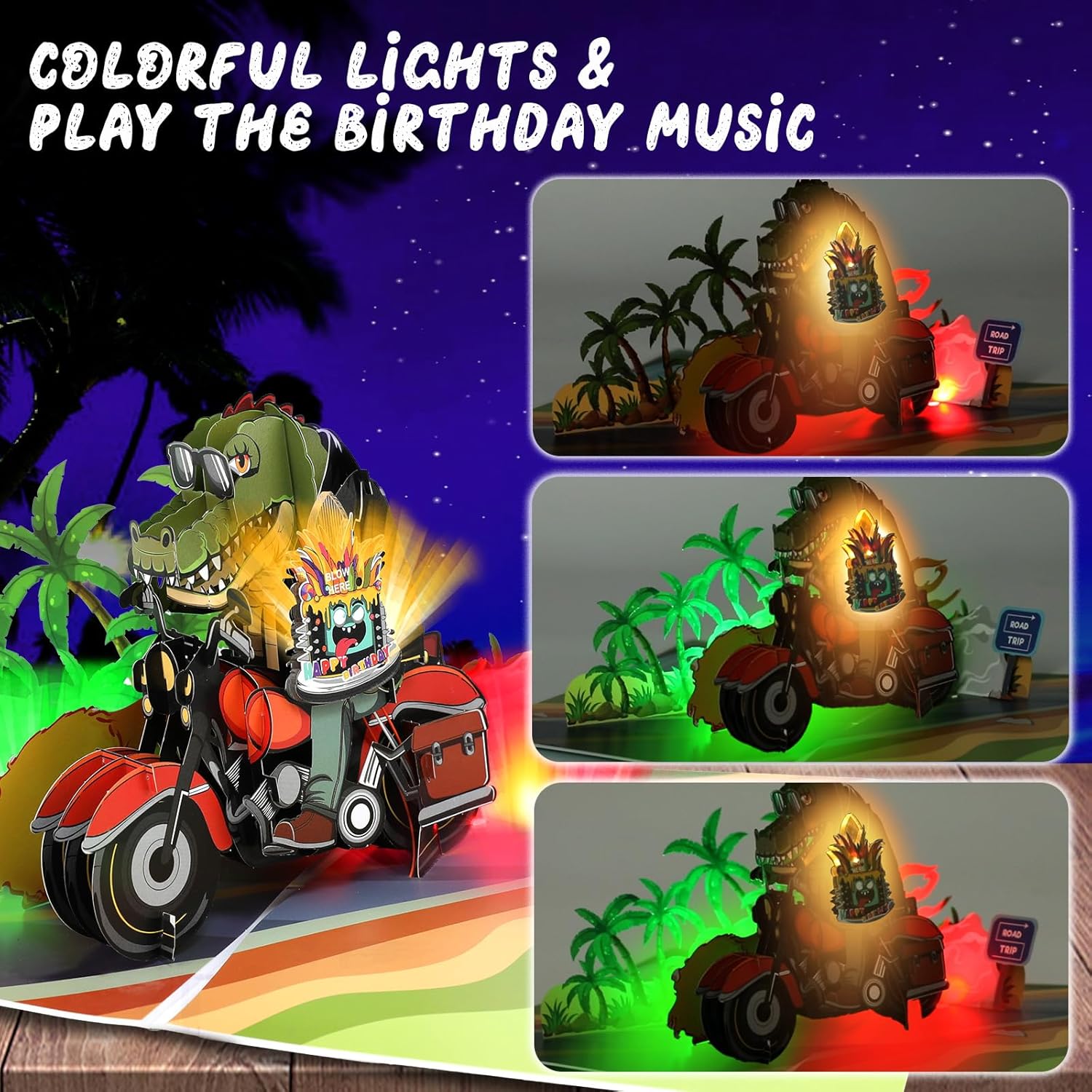 Musical Birthday Cards for Boys, Funny Birthday Cards, Pop Up Birthday Cards, Blowable LED Candle Light Birthday Cards for Boys,Men, Sons, Grandsons - Image 3