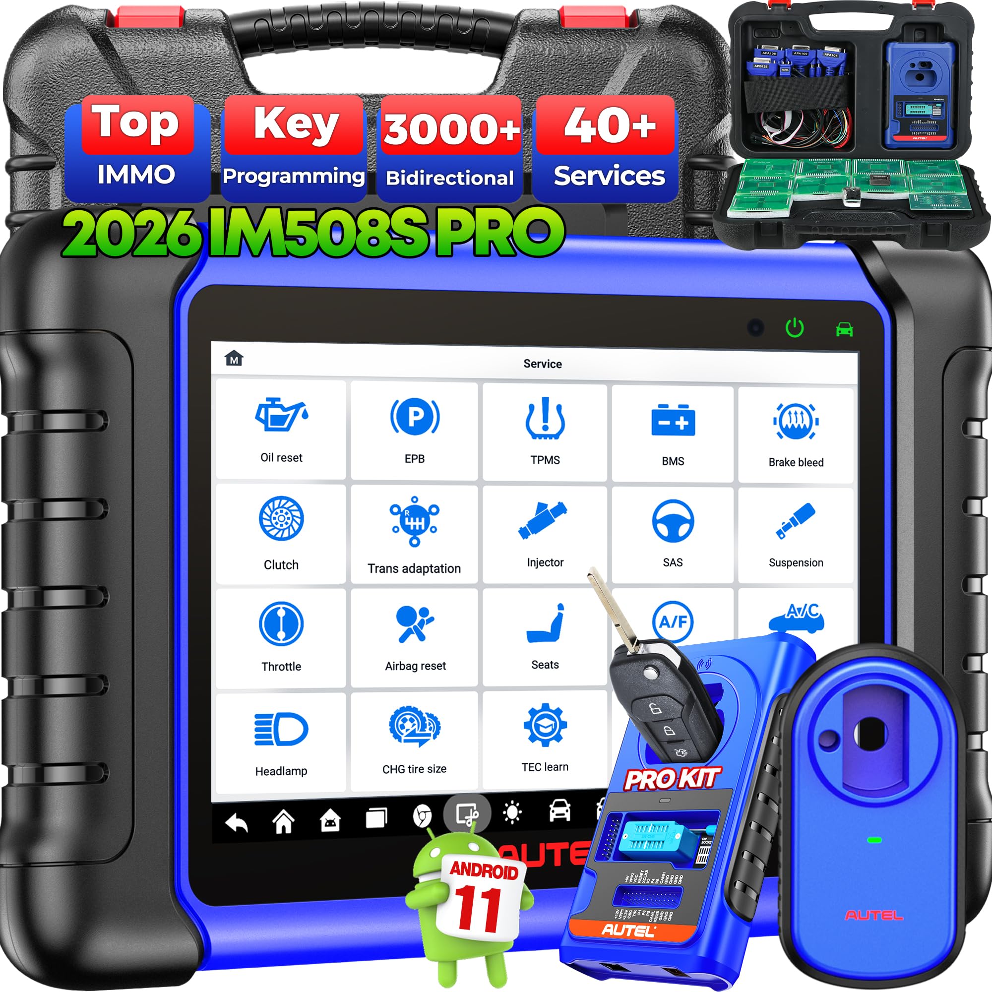 Autel Programador Clave MaxiIM IM508S Pro con XP400 Pro, 2026 Igual Que IM608 Pro 2/IM608S II, Mejorada IM508S IM508, Diagnosis Bidireccional, Modo Inteligente & Experto, 40+ Servicios, 3000+ Pruebas