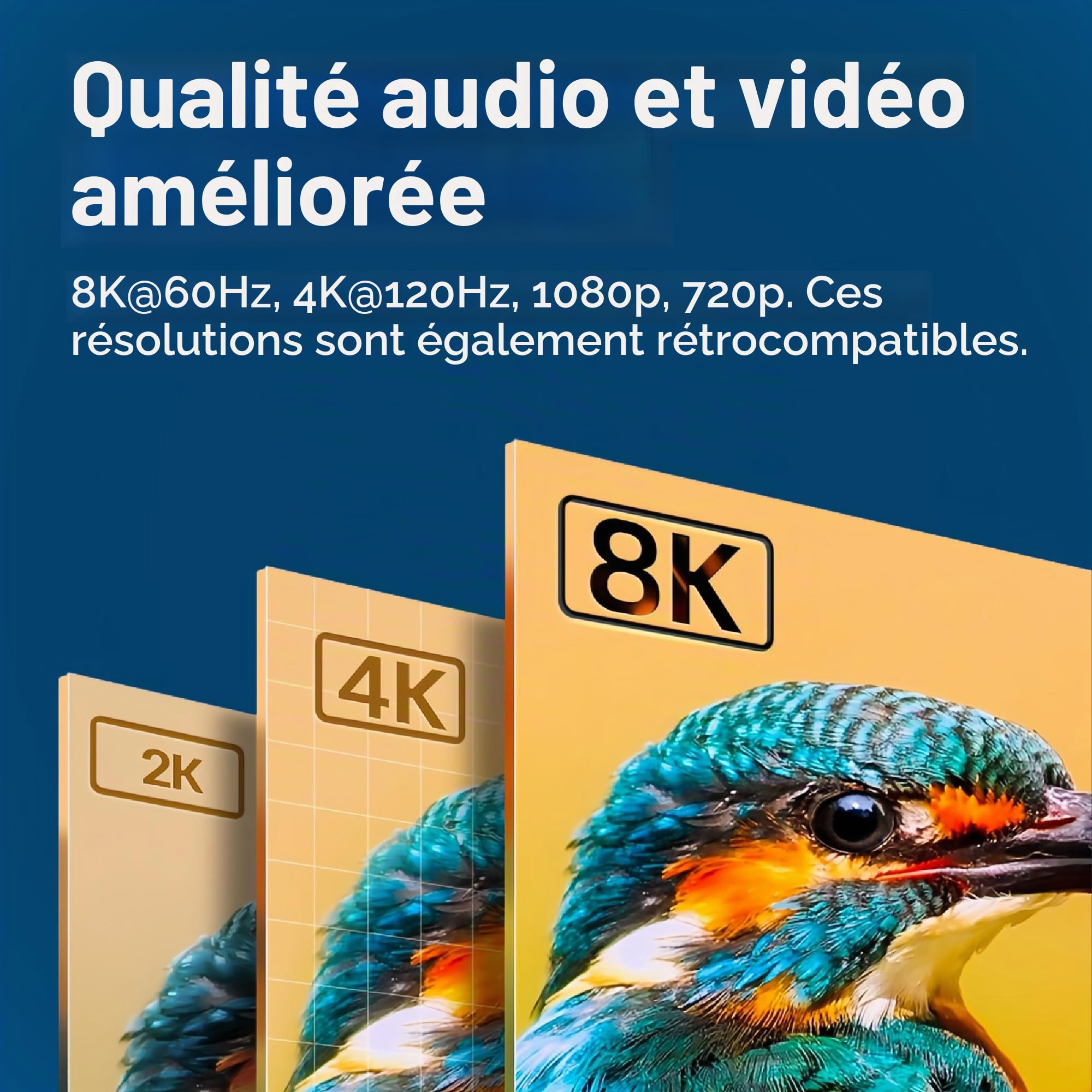 MMOBIEL Câble HDMI 8K à Fibre Optique 15m - 48Gbps Ultra High Speed - 8K@60Hz, 4K@120Hz, Dynamic HDR, ARC/eARC, HDMI 2.1, HDCP 2.2/2.3 - Compatible avec PS5/4, Xbox One, Ordinateur Portable etc. Noir