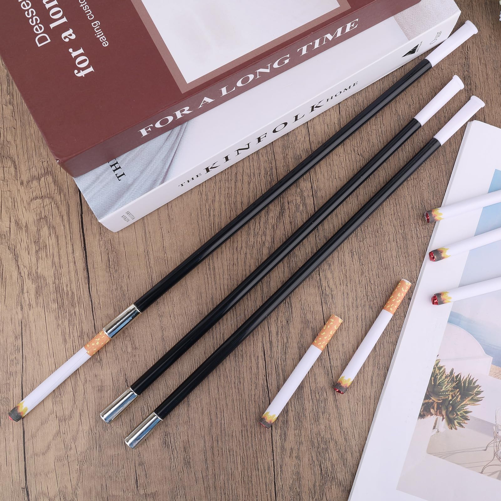 3 Long Cigarette Props & 6 Fake Cigarettes - Image 3