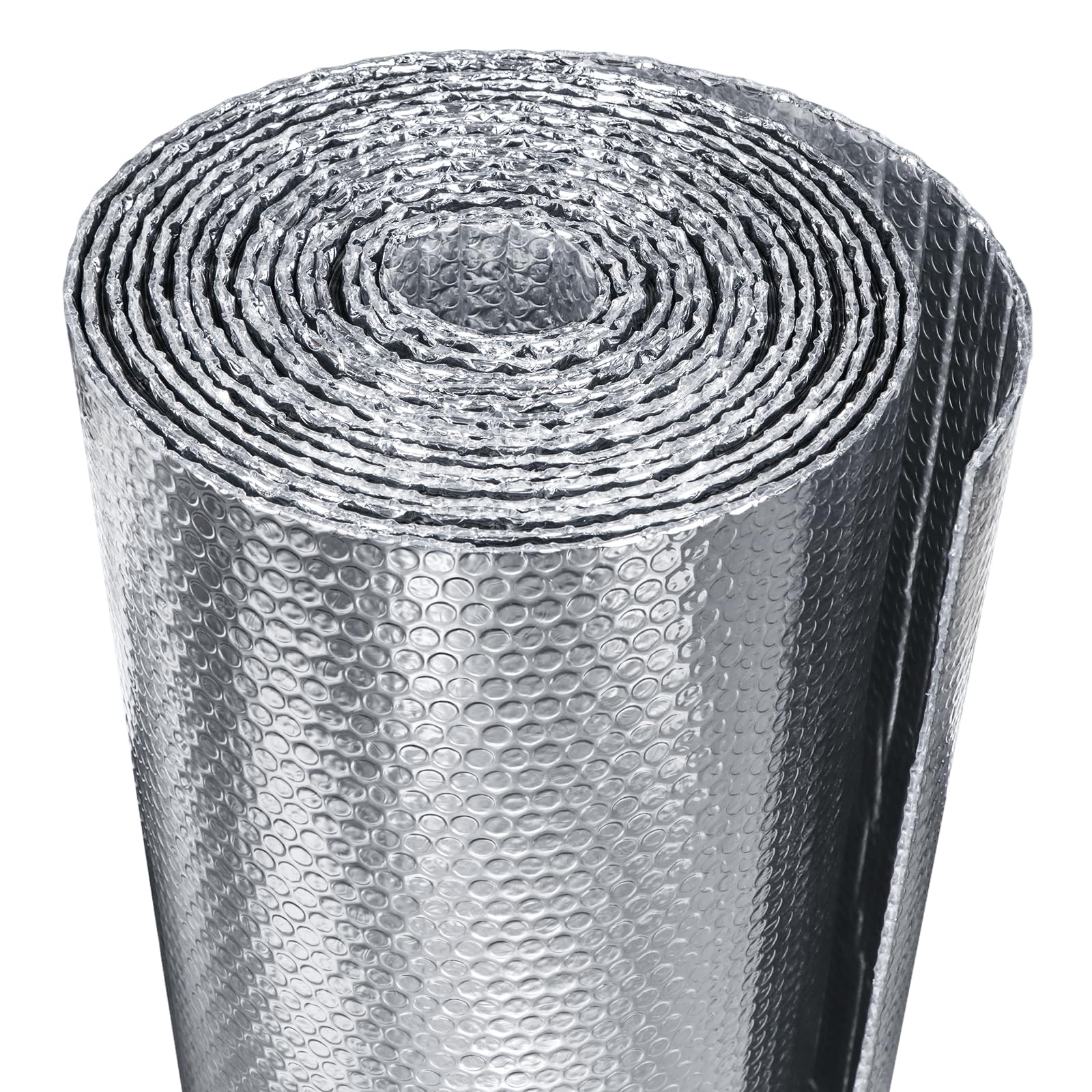 Reflective Insulation Foam,48" x 10 Ft Window Insulation for Winter,Aluminum Foil Bubble Insulation Roll for Keep Heat,Window Insulation Kit for RV, Thermal Insulation Cover for Window.