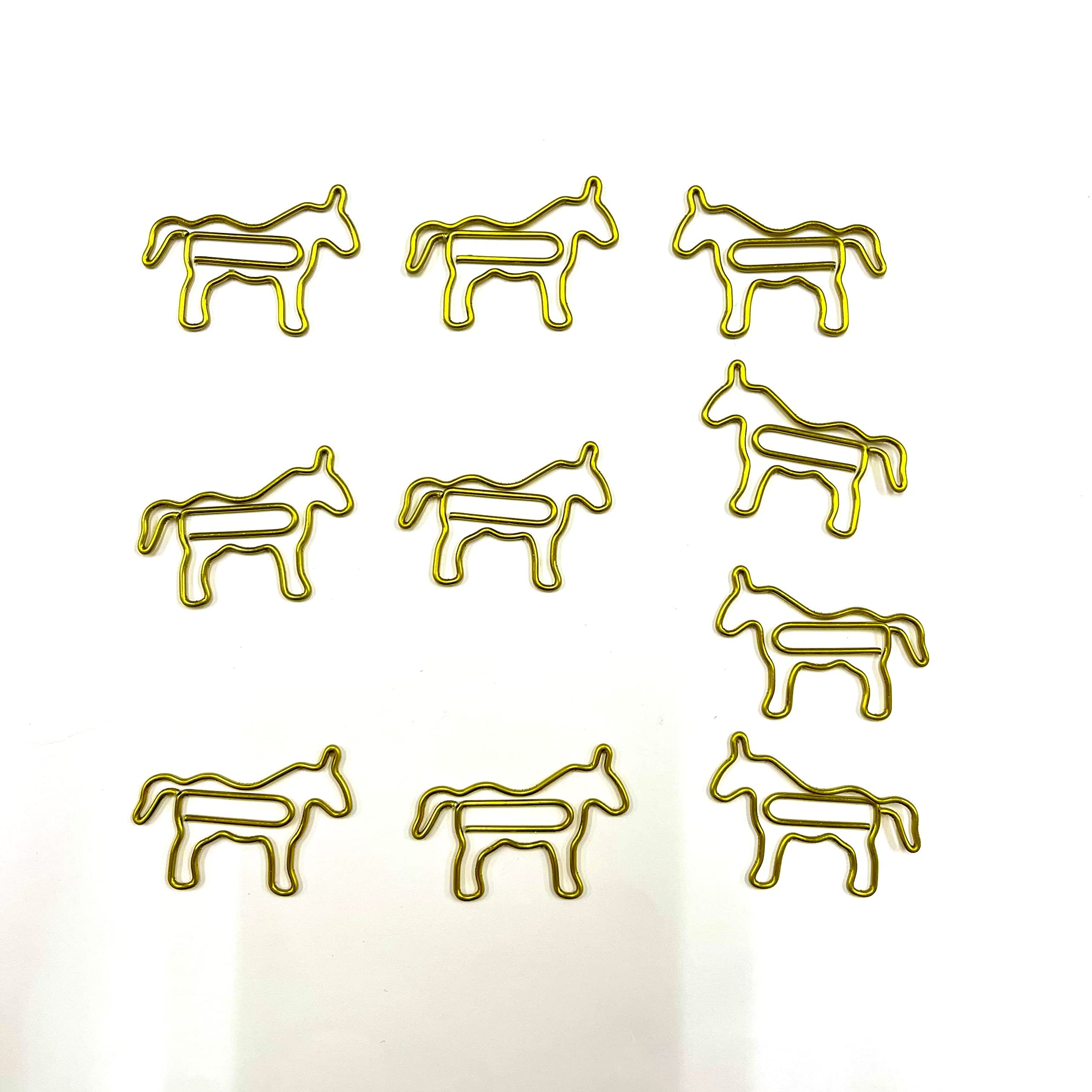 Amazon | 【ゴールド 馬 クリップ】10個 ホース ポニー 馬主 競馬 ウマ  