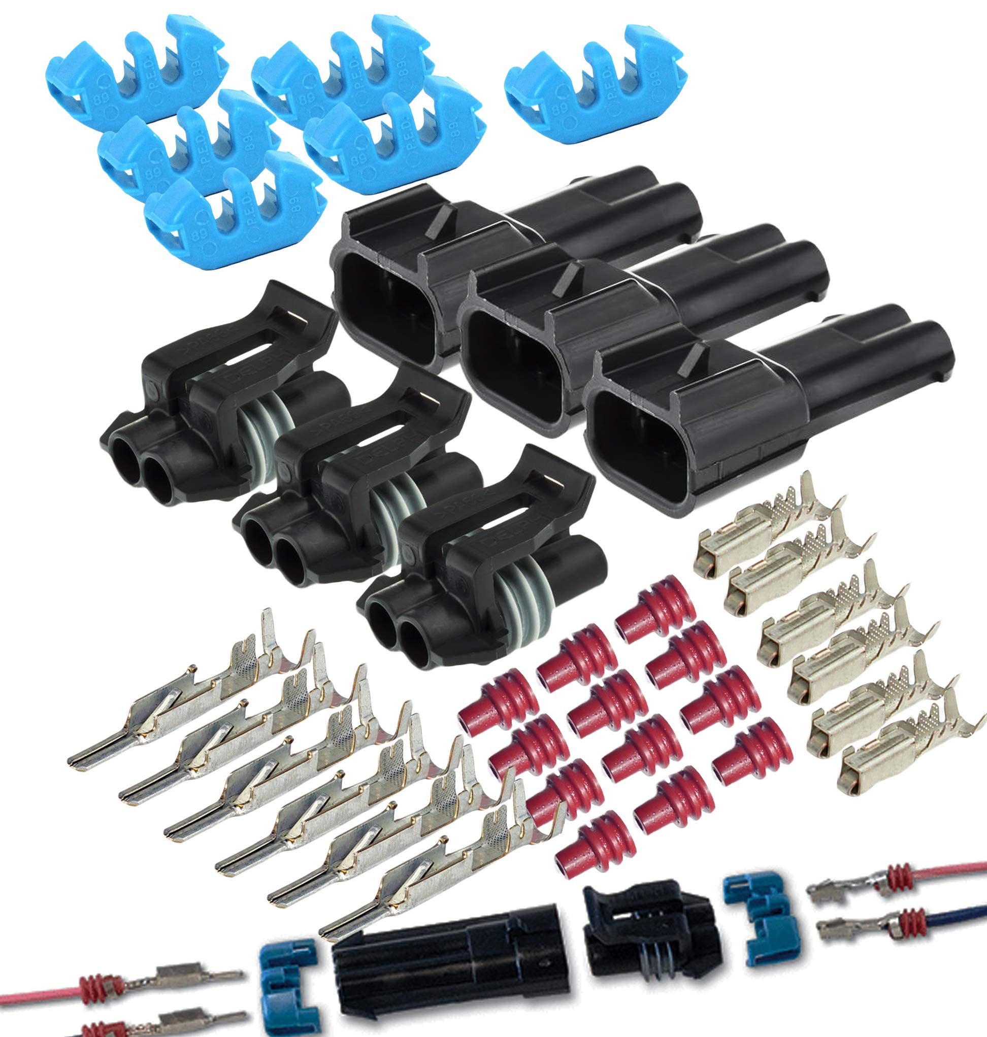 Amazon.com: (3 Set) APTIV Metri-Pack 150 Series 2-Way Connector w